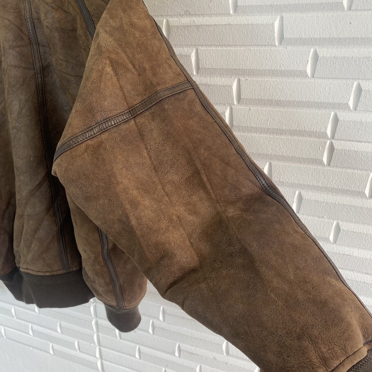 Vintage ✨VINTAGE LOYD & HAIG SHEEPSKIN BOMBER JACKET Size US L / EU 52-54 / 3 - 11 Thumbnail