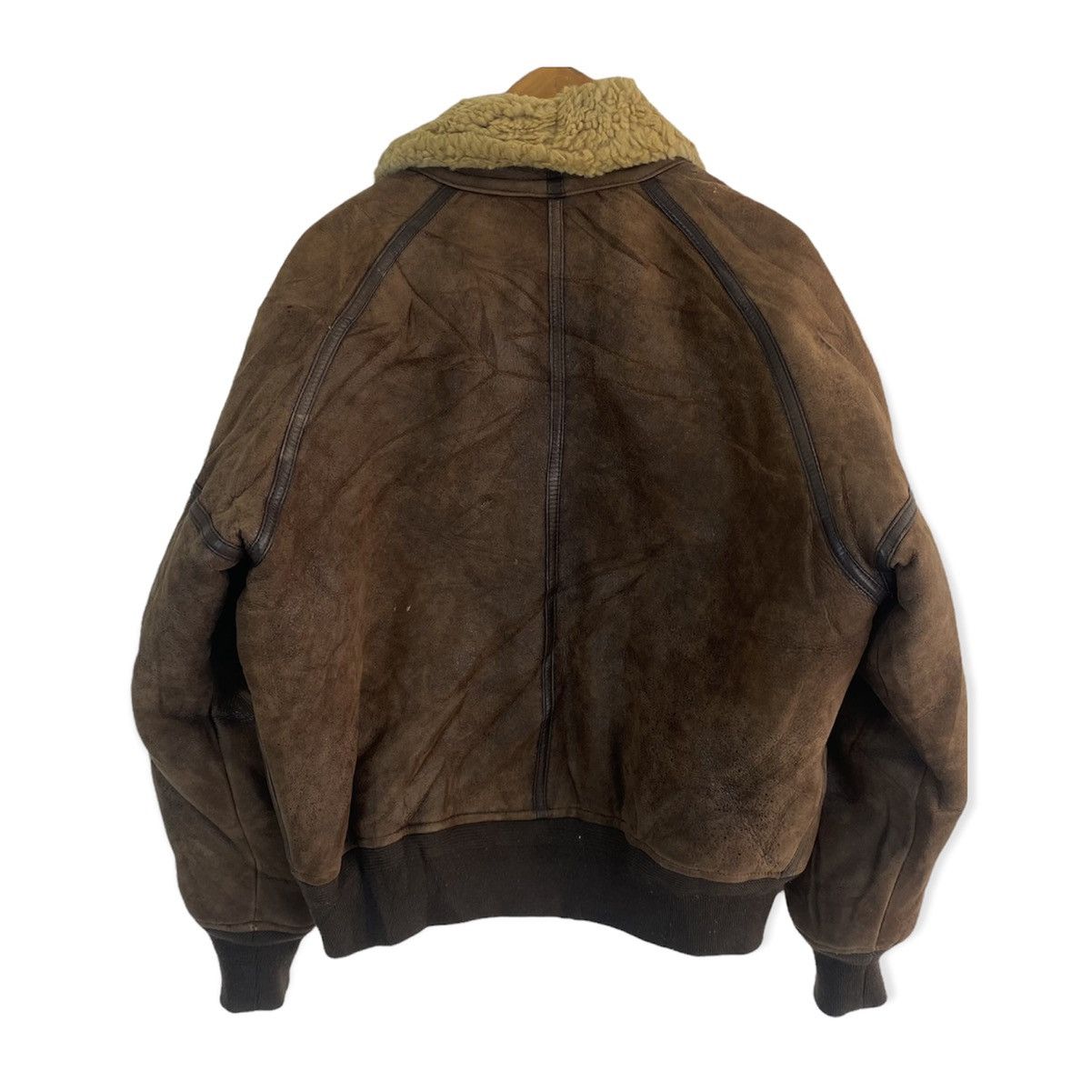 Vintage ✨VINTAGE LOYD & HAIG SHEEPSKIN BOMBER JACKET Size US L / EU 52-54 / 3 - 2 Thumbnail