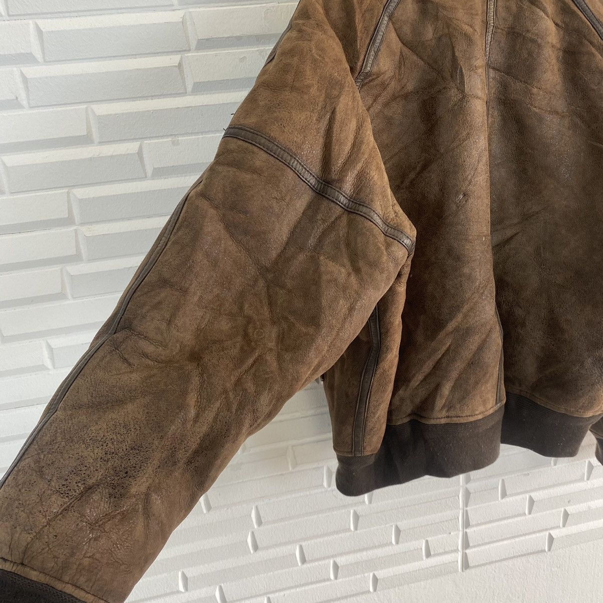 Vintage ✨VINTAGE LOYD & HAIG SHEEPSKIN BOMBER JACKET Size US L / EU 52-54 / 3 - 10 Thumbnail