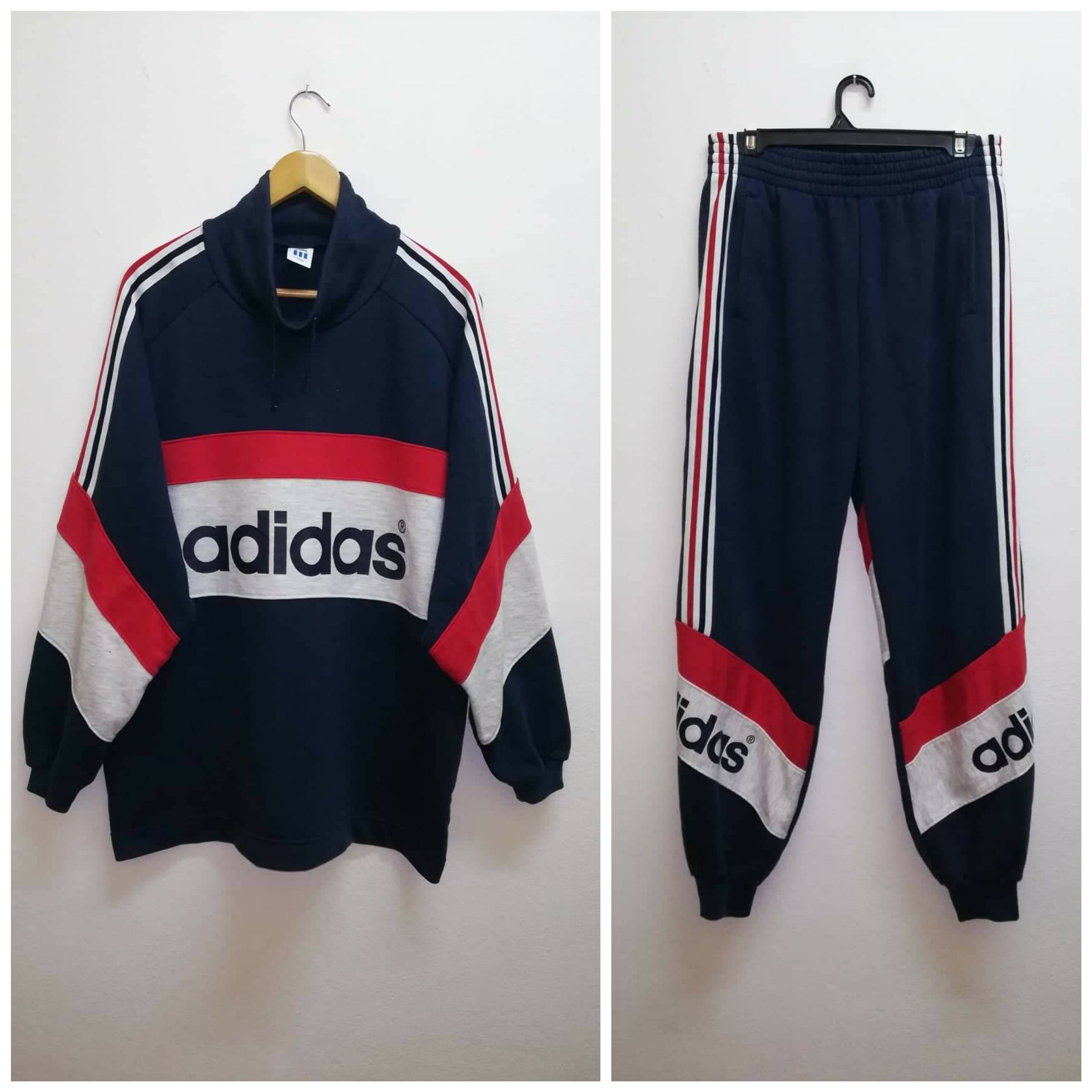 Adidas Rare🔥 Adidas Sweatshirt and jogger pant 1 set item Size US XL / EU 56 / 4 - 1 Thumbnail