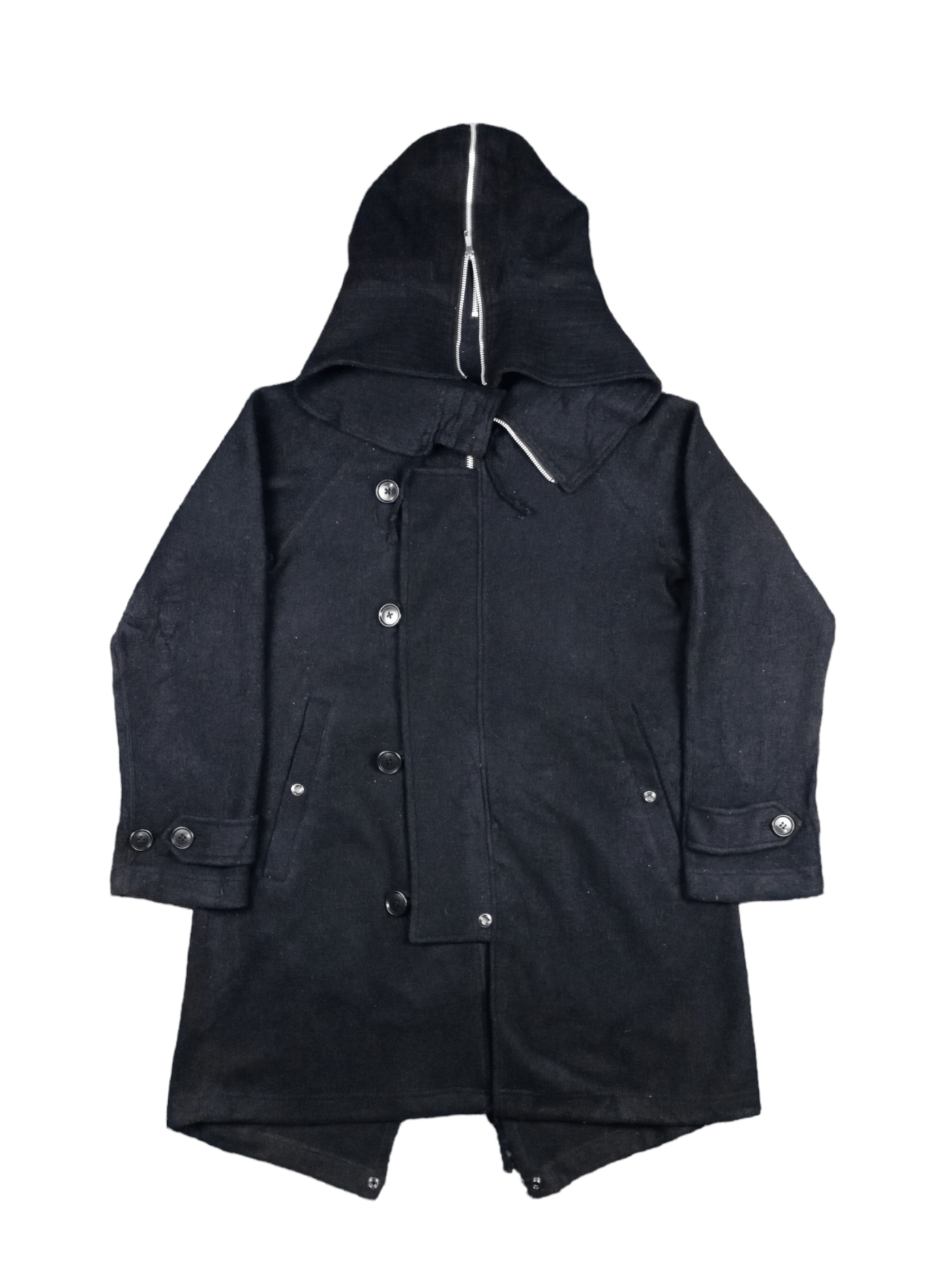 image of Issey Miyake x Zucca Type Zu-83 Trousers Military Wool Jacket in Black, Men's (Size Medium)