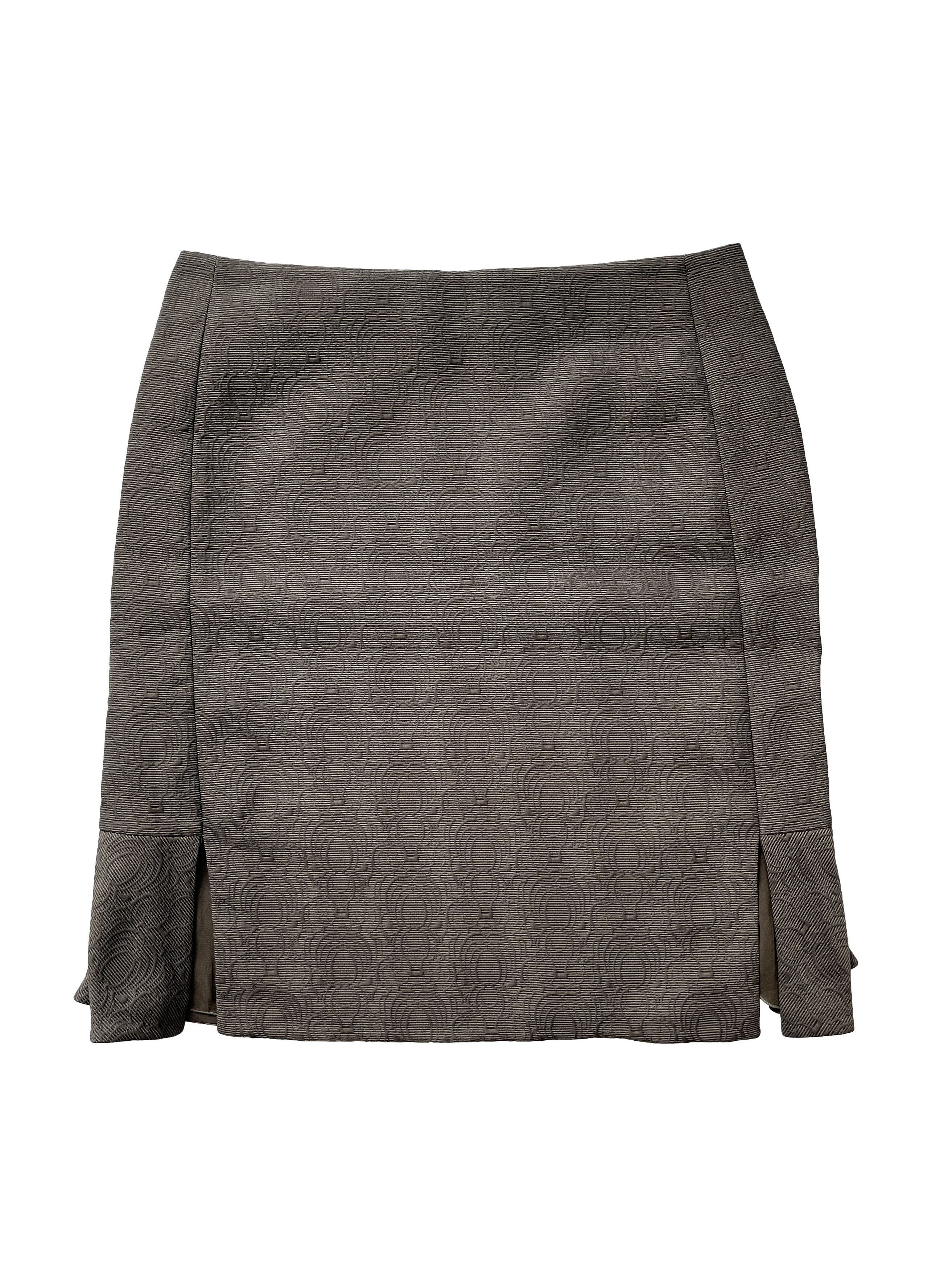 Saint Laurent Paris ⚡️QUICK SALE⚡️2012 Yves Saint Laurent Brown Jacquard Skirt Size 34" / US 12 / IT 48 - 1 Thumbnail