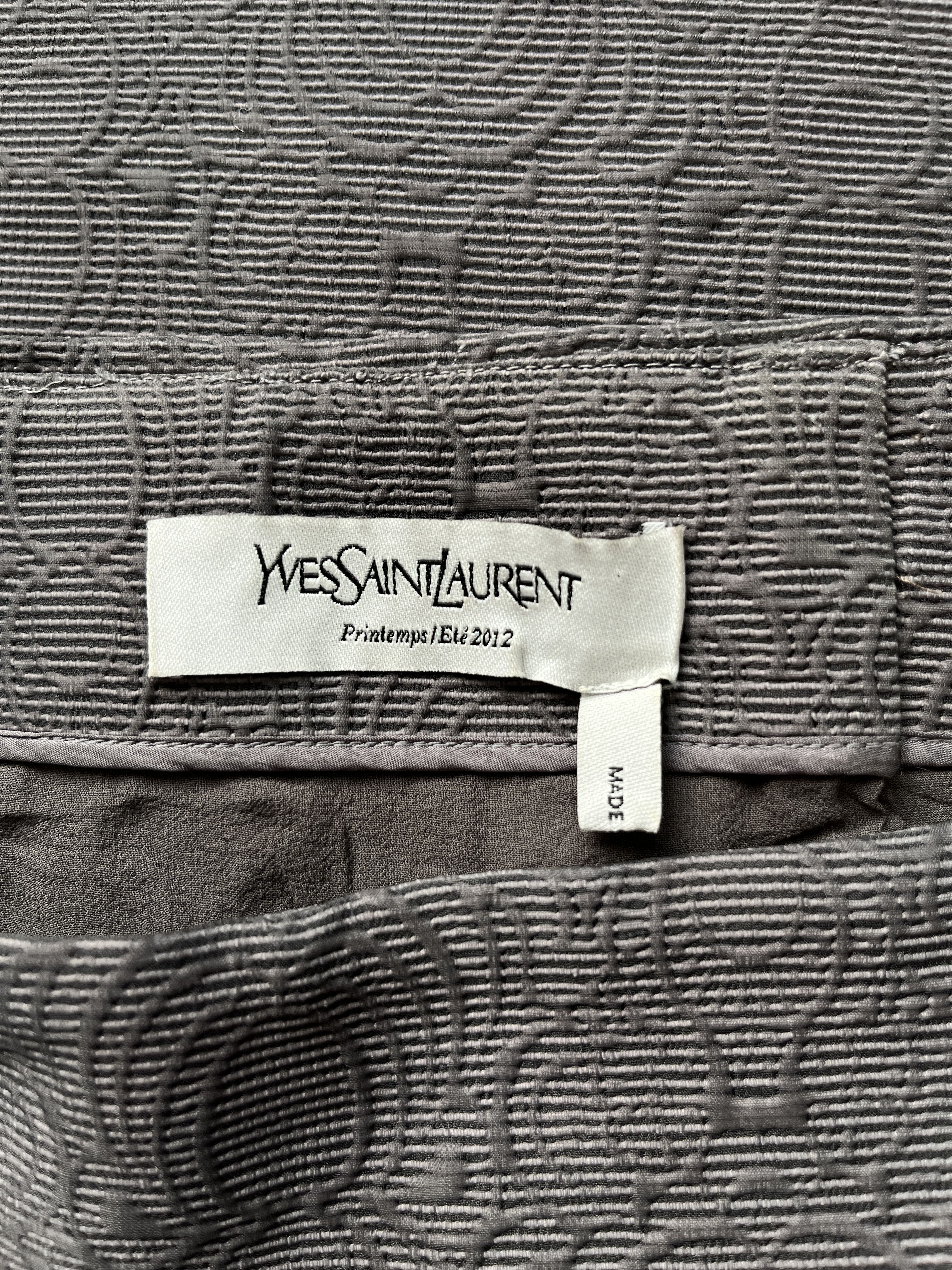 Saint Laurent Paris ⚡️QUICK SALE⚡️2012 Yves Saint Laurent Brown Jacquard Skirt Size 34" / US 12 / IT 48 - 3 Thumbnail