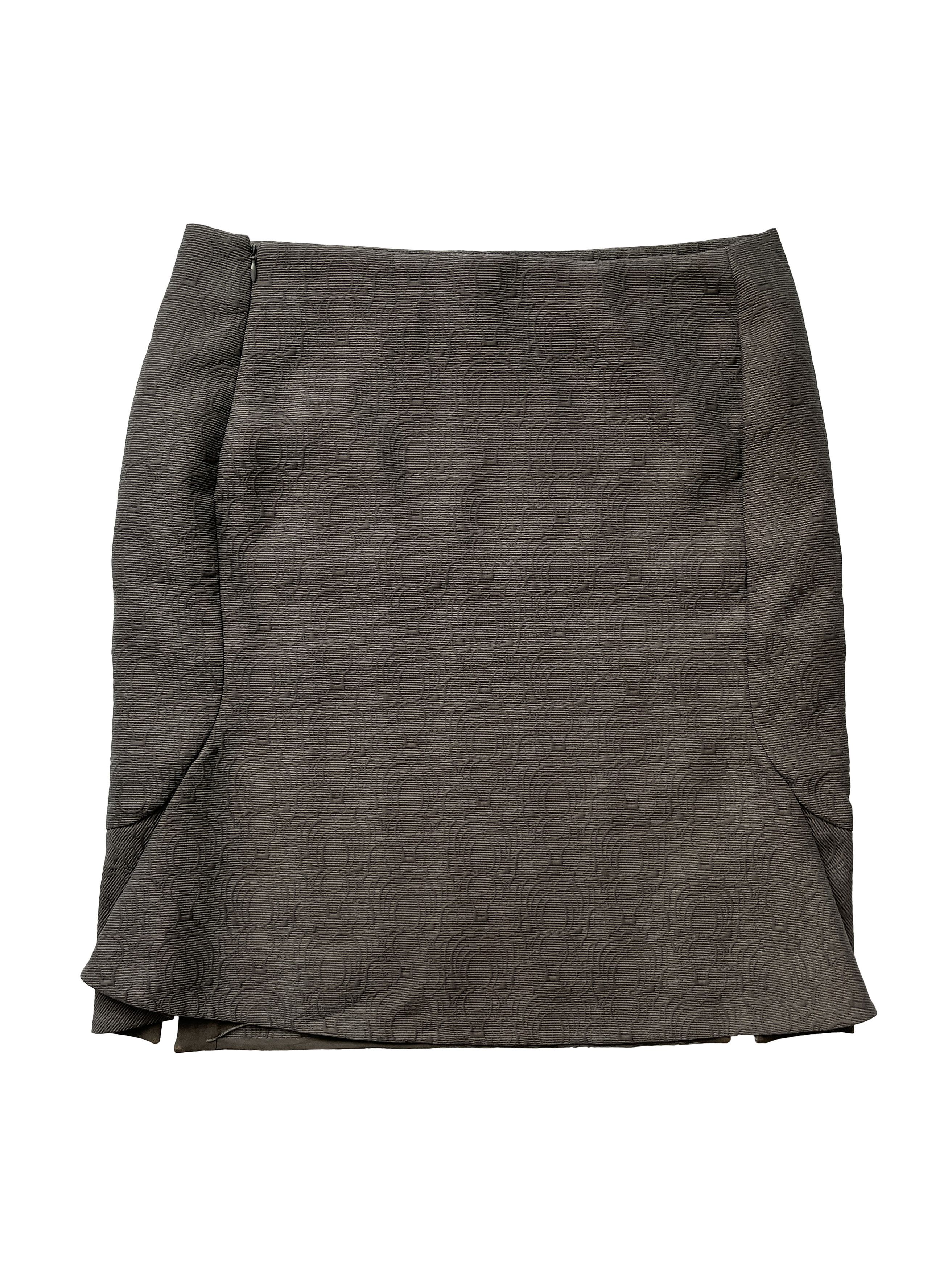 Saint Laurent Paris ⚡️QUICK SALE⚡️2012 Yves Saint Laurent Brown Jacquard Skirt Size 34" / US 12 / IT 48 - 2 Thumbnail