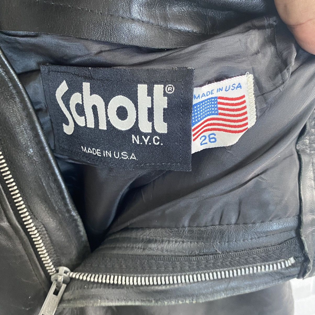 Leather × Schott 💥Schott N.Y.C Leather Pants Size 26 Size US 26 / EU 42 - 12 Thumbnail