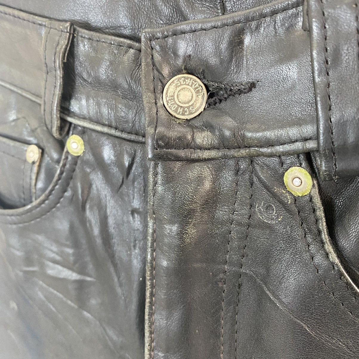 Leather × Schott 💥Schott N.Y.C Leather Pants Size 26 Size US 26 / EU 42 - 8 Thumbnail