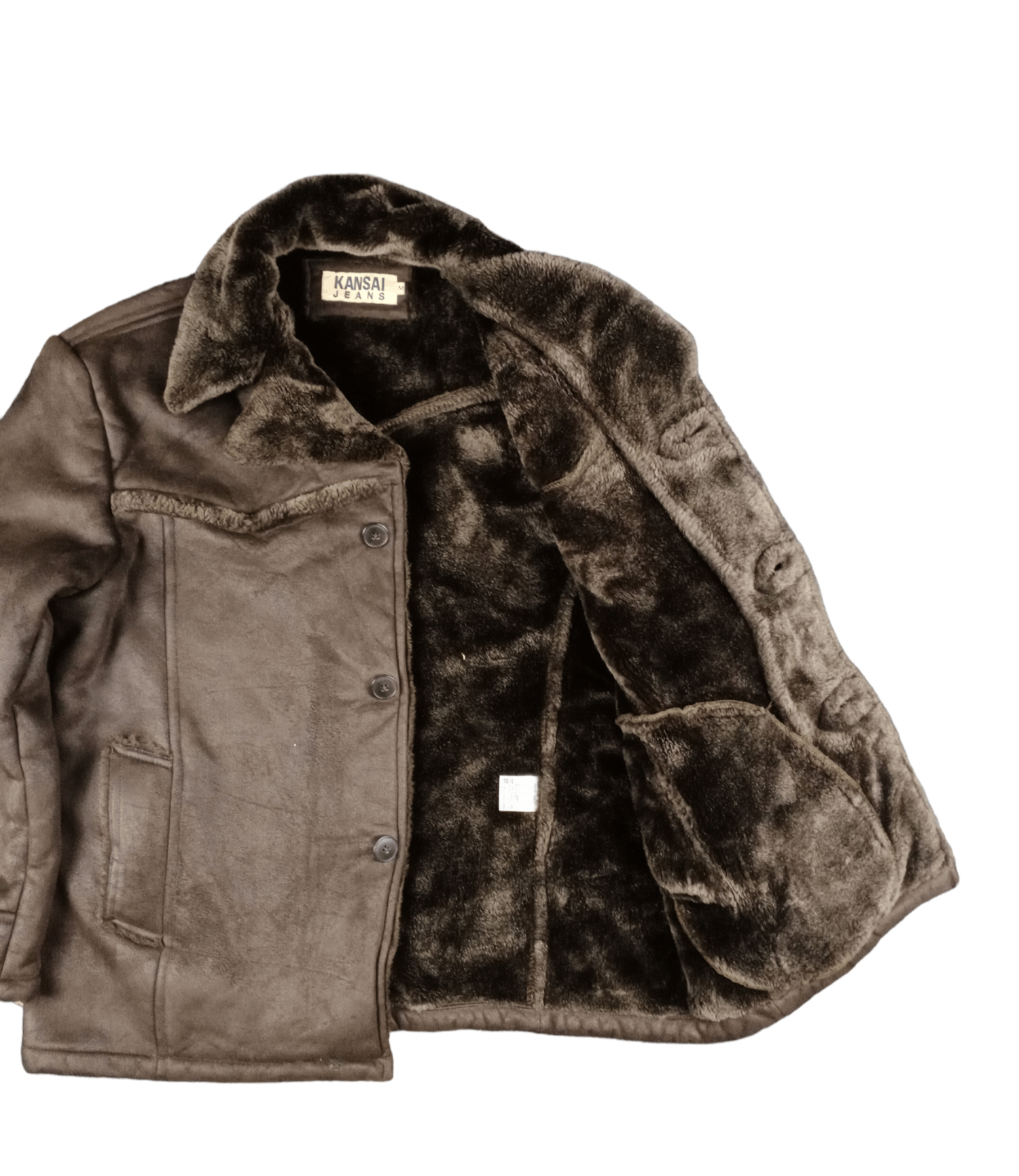 Japanese Brand 💥RARE💥Vintage Kansai Jeans Faux Fur Jacket Size US M / EU 48-50 / 2 - 4 Thumbnail
