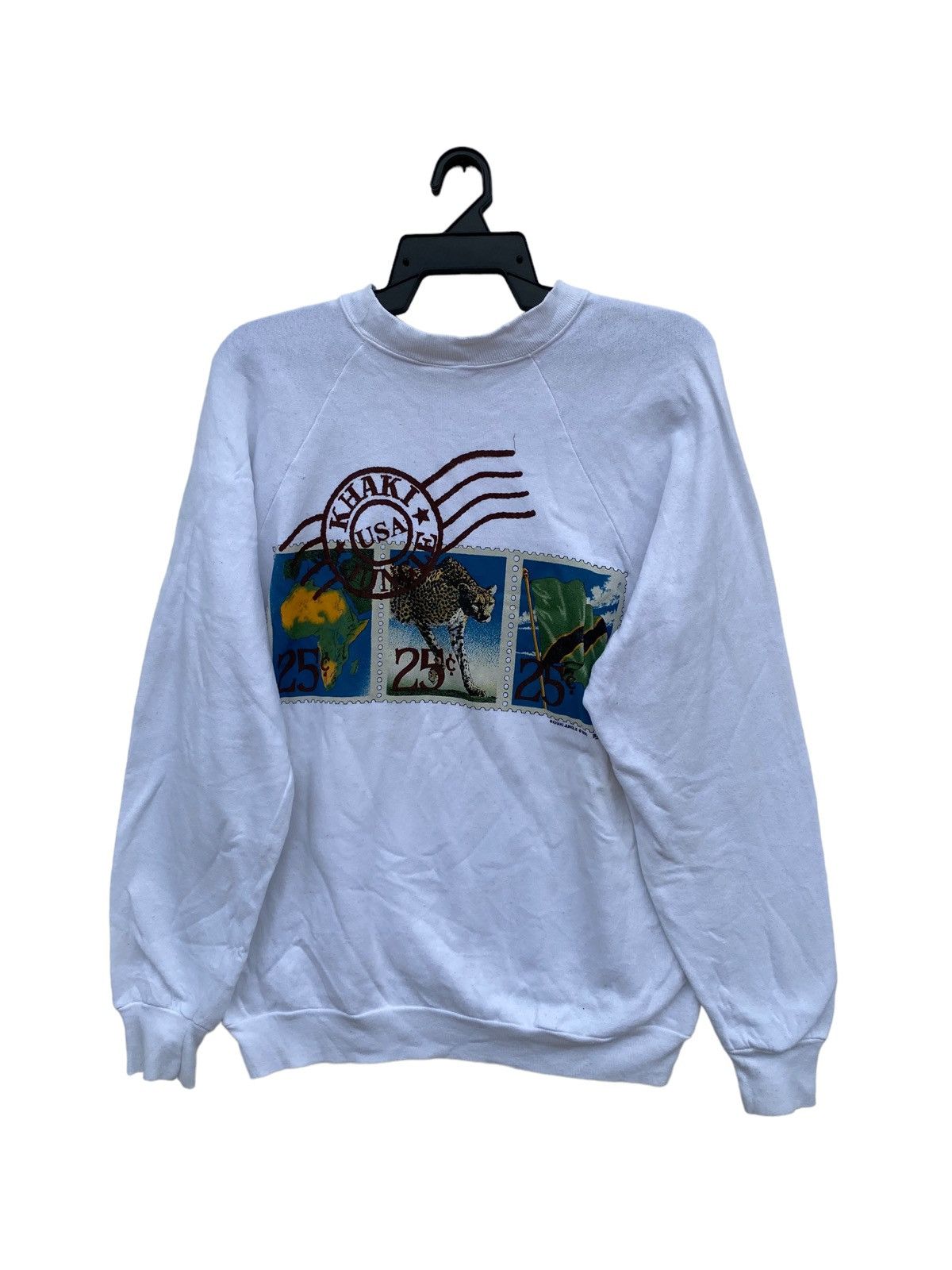 Fruit Of The Loom Vintage Khaki Jungle Tourist Sweatshirt Size US L / EU 52-54 / 3 - 1 Thumbnail