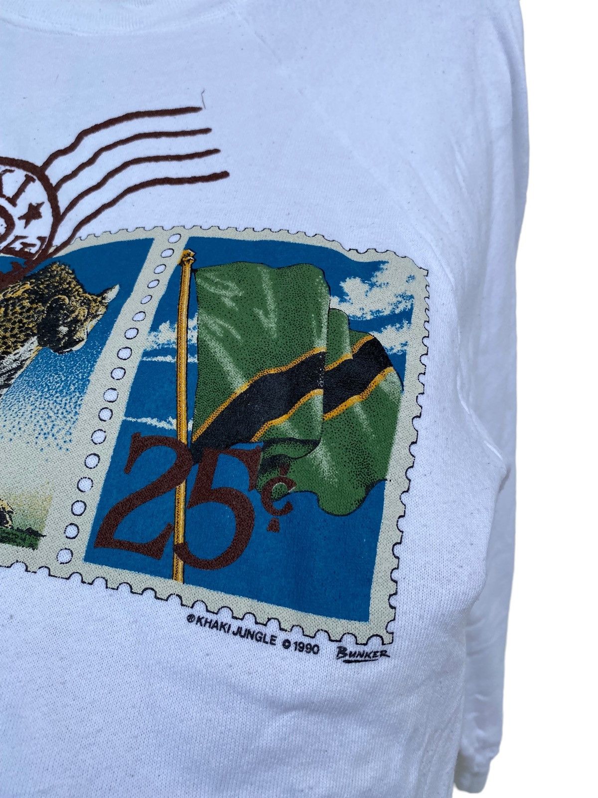 Fruit Of The Loom Vintage Khaki Jungle Tourist Sweatshirt Size US L / EU 52-54 / 3 - 3 Thumbnail