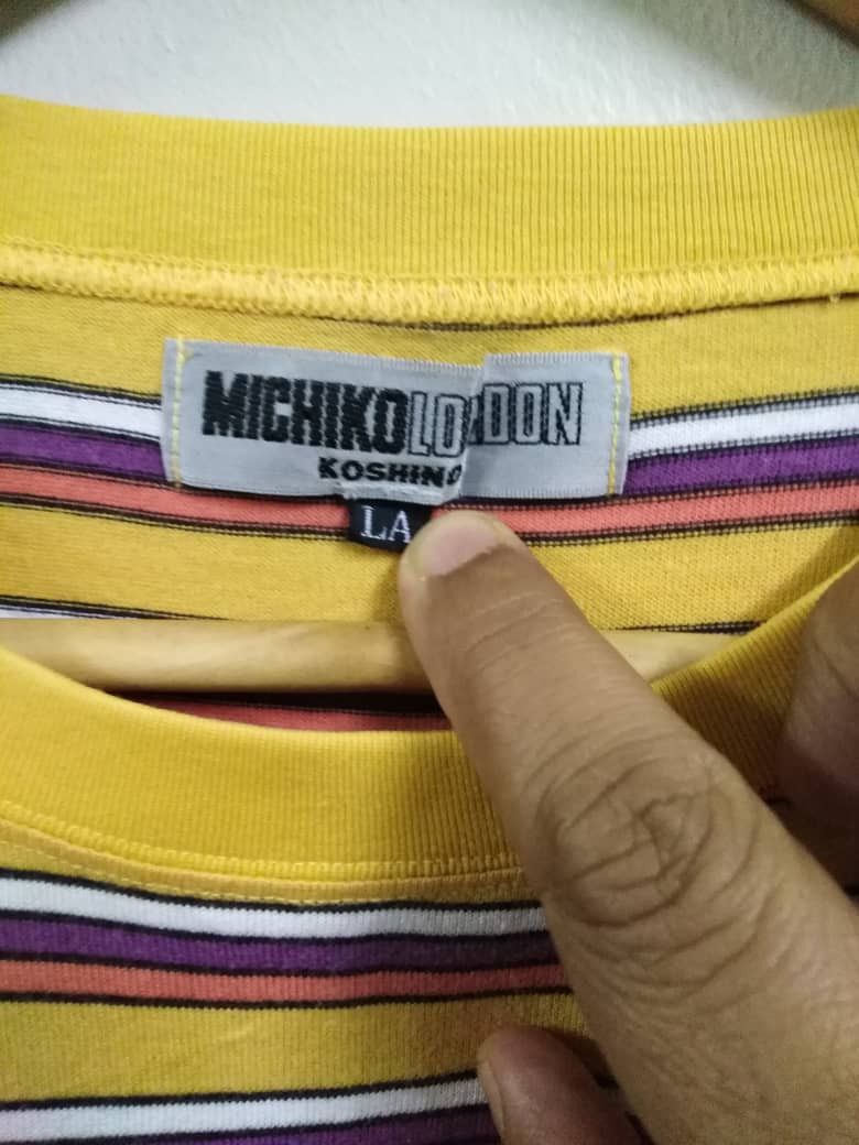 Michiko Koshino London Vintage Striped T Shirt Michiko Koshino London Size US L / EU 52-54 / 3 - 6 Thumbnail