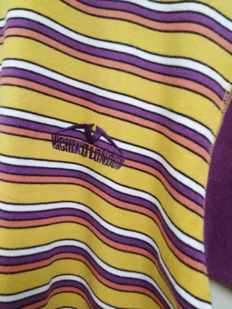 Michiko Koshino London Vintage Striped T Shirt Michiko Koshino London Size US L / EU 52-54 / 3 - 4 Thumbnail