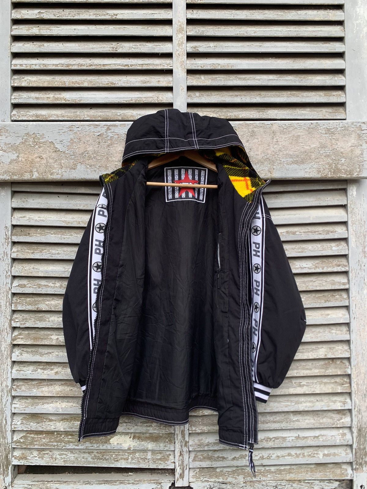 Japanese Brand 👹PHENIX PH Beautiful PH Stripe Hooded Jacket Size US L / EU 52-54 / 3 - 8 Thumbnail