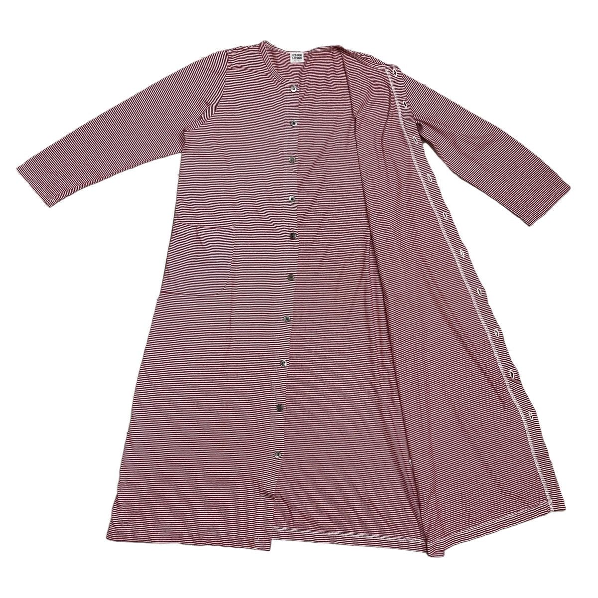 Japanese Brand × Y's × Yohji Yamamoto Y's For Living Basic by Yohji Yamamoto stripped button dress Size L / US 10 / IT 46 - 6 Thumbnail