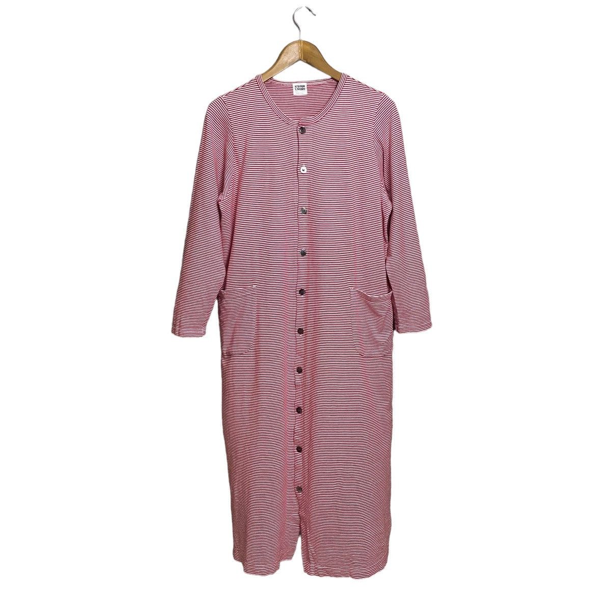 Japanese Brand × Y's × Yohji Yamamoto Y's For Living Basic by Yohji Yamamoto stripped button dress Size L / US 10 / IT 46 - 1 Thumbnail
