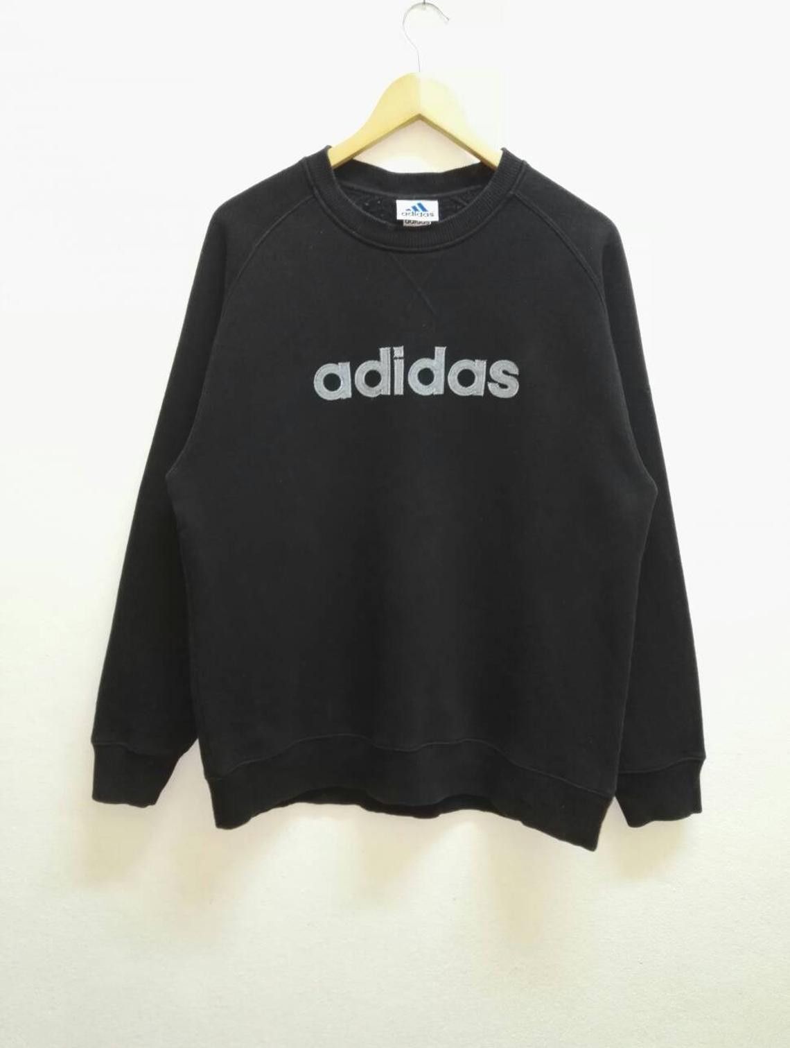 Rare Adidas Sweatshirt Spells out Embroidered Big Logo