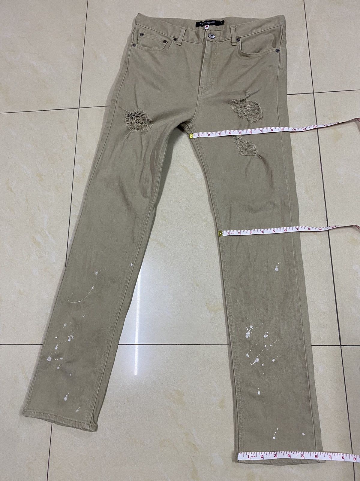 Japanese Brand Jack Rose Distressed Painter Denim