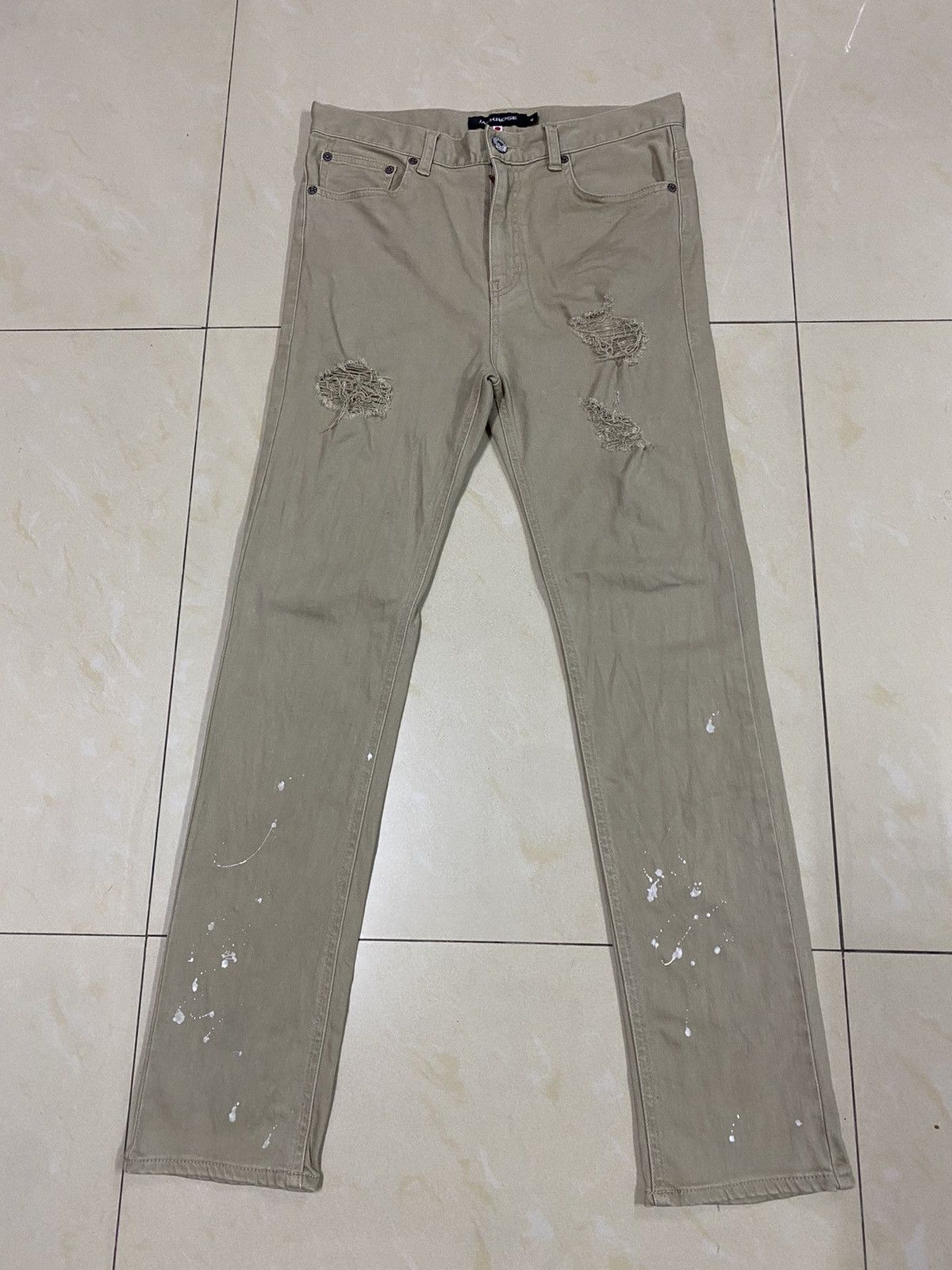 Japanese Brand Jack Rose Distressed Painter Denim