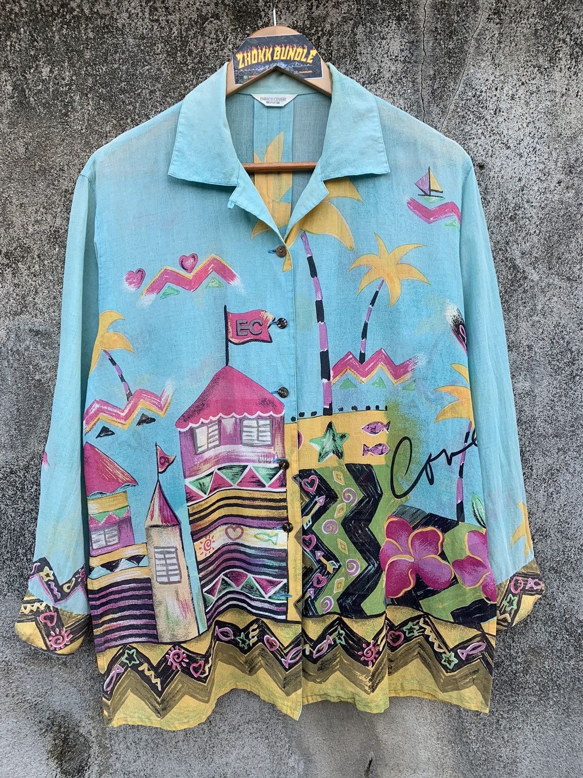 Enrico Coveri × Vintage Vintage Enrico Coveri women button shirt Size M / US 6-8 / IT 42-44 - 1 Thumbnail