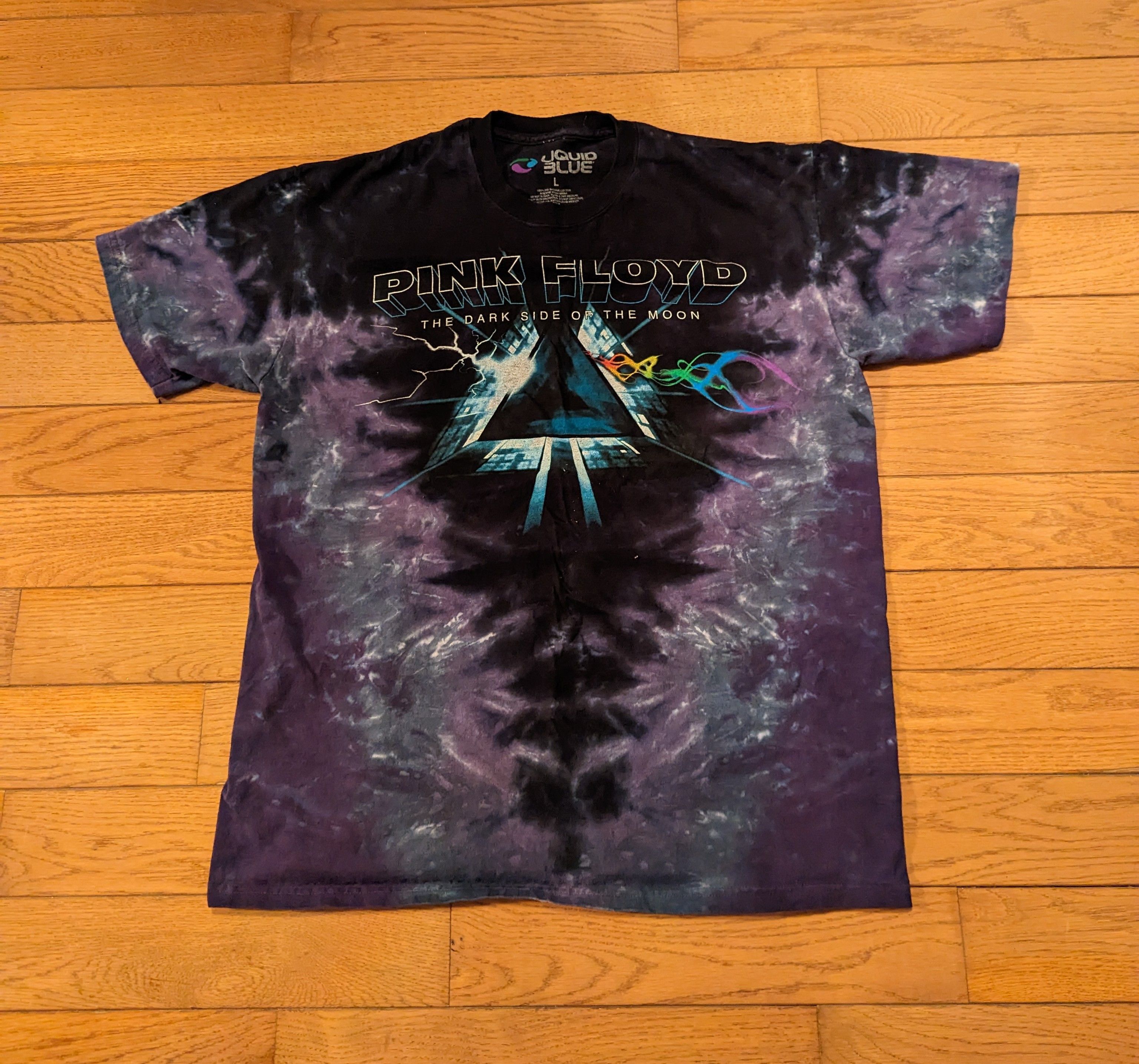 Band Tees Liquid Blue Pink Floyd The Dark Side of the moon Tee Size US L / EU 52-54 / 3 - 1 Thumbnail