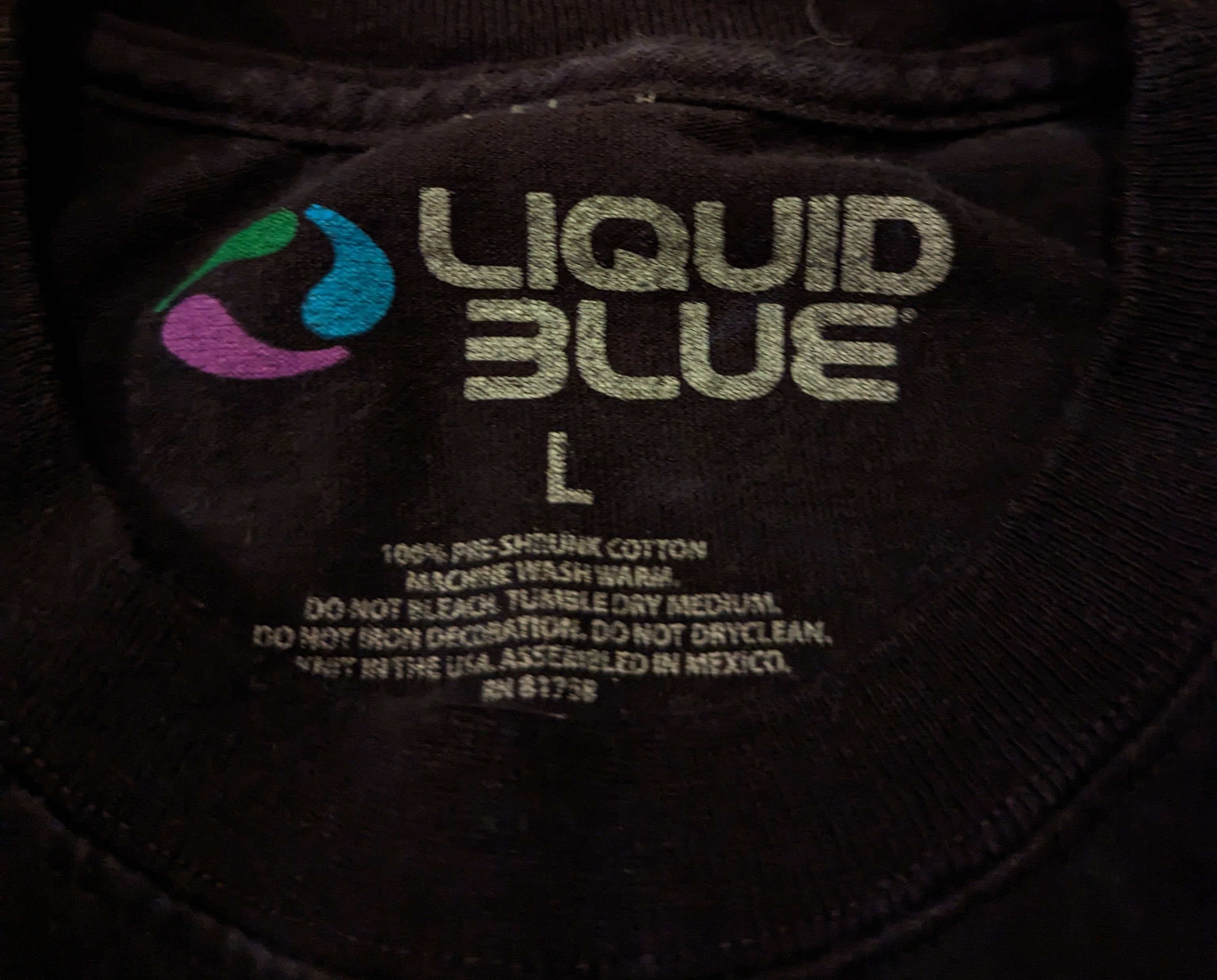 Band Tees Liquid Blue Pink Floyd The Dark Side of the moon Tee Size US L / EU 52-54 / 3 - 4 Thumbnail