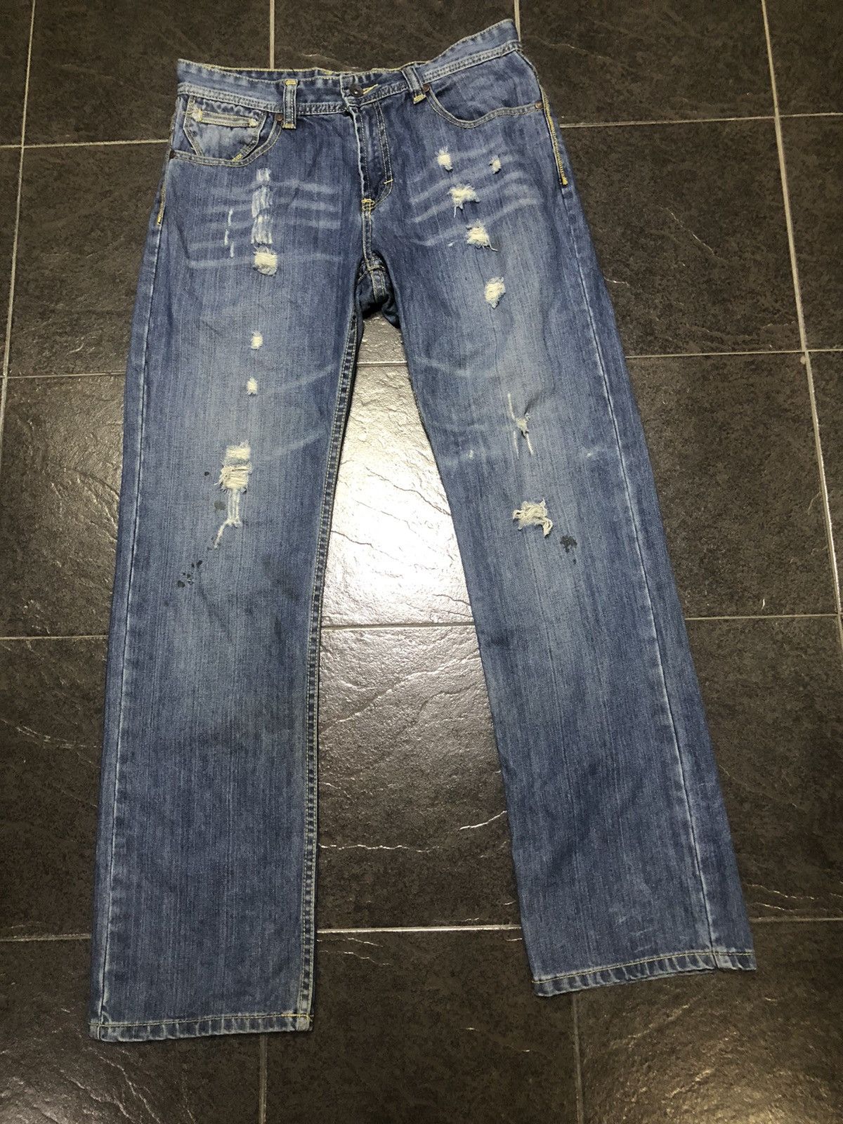 image of HotDiesel Industry Distressed Denim in Blue, Men's (Size 33)