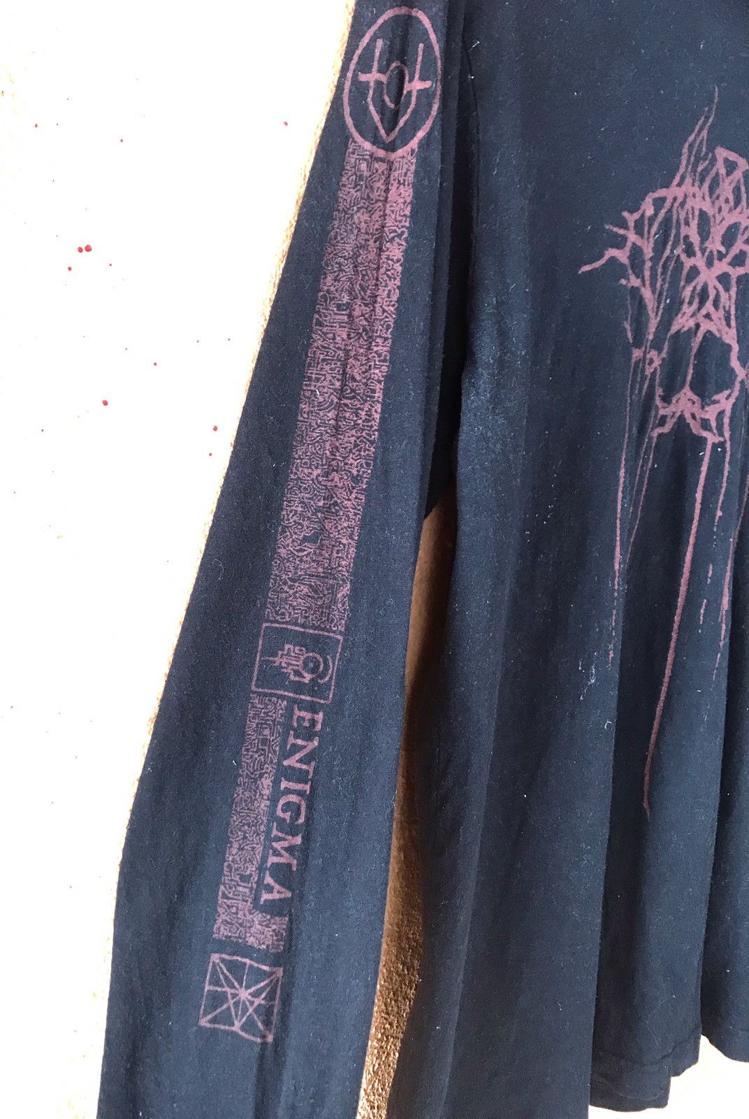 Band Tees LLUVIA Black Metal Band Longsleeve with Hoodie. Size US M / EU 48-50 / 2 - 3 Thumbnail