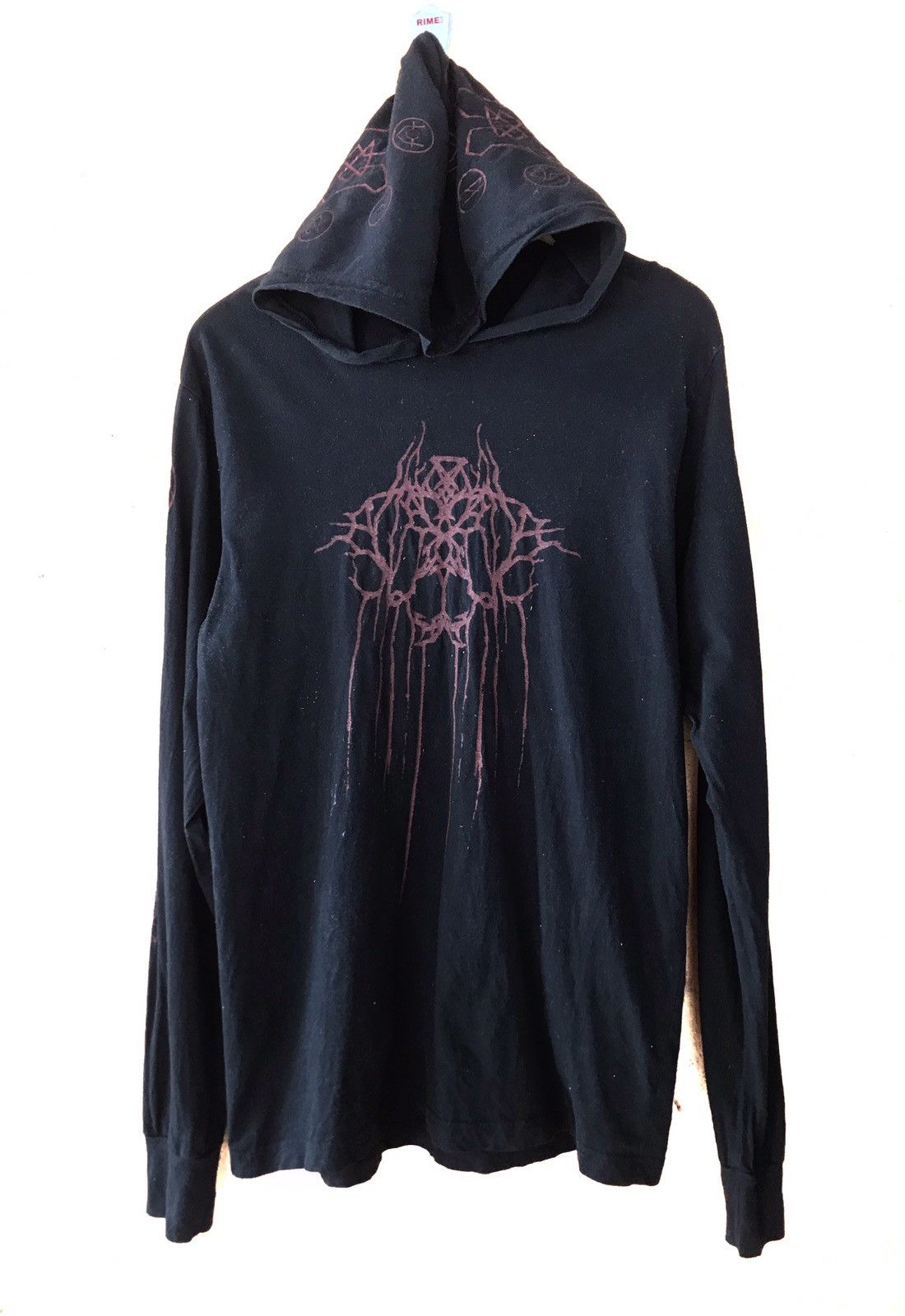 Band Tees LLUVIA Black Metal Band Longsleeve with Hoodie. Size US M / EU 48-50 / 2 - 1 Thumbnail