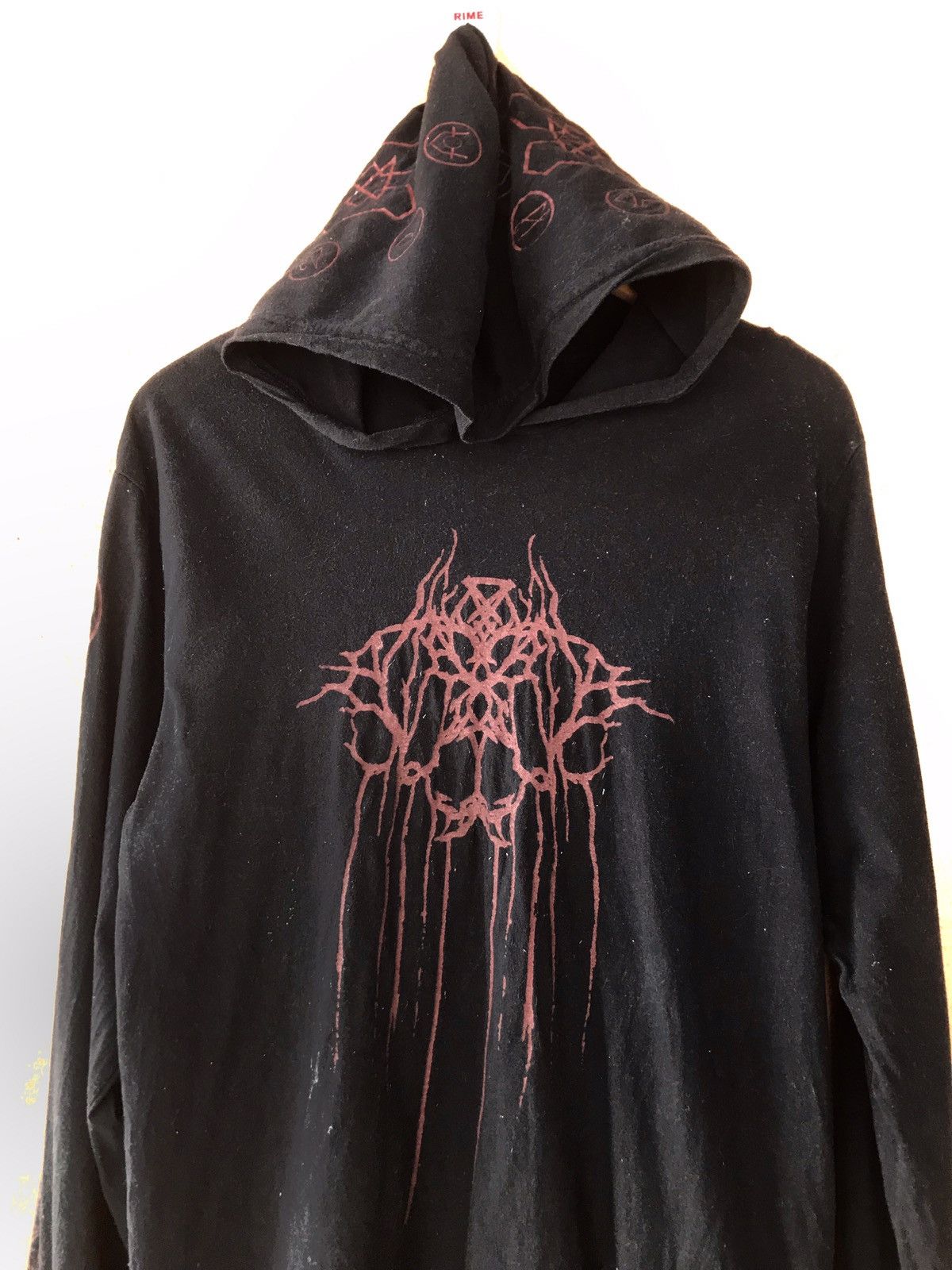 Band Tees LLUVIA Black Metal Band Longsleeve with Hoodie. Size US M / EU 48-50 / 2 - 2 Thumbnail