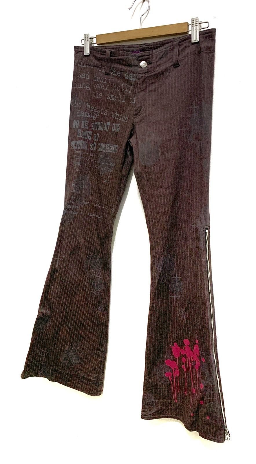 Seditionaries Flare Pants with Zipper on Legs For Women. Size 28" / US 6 / IT 42 - 1 Thumbnail