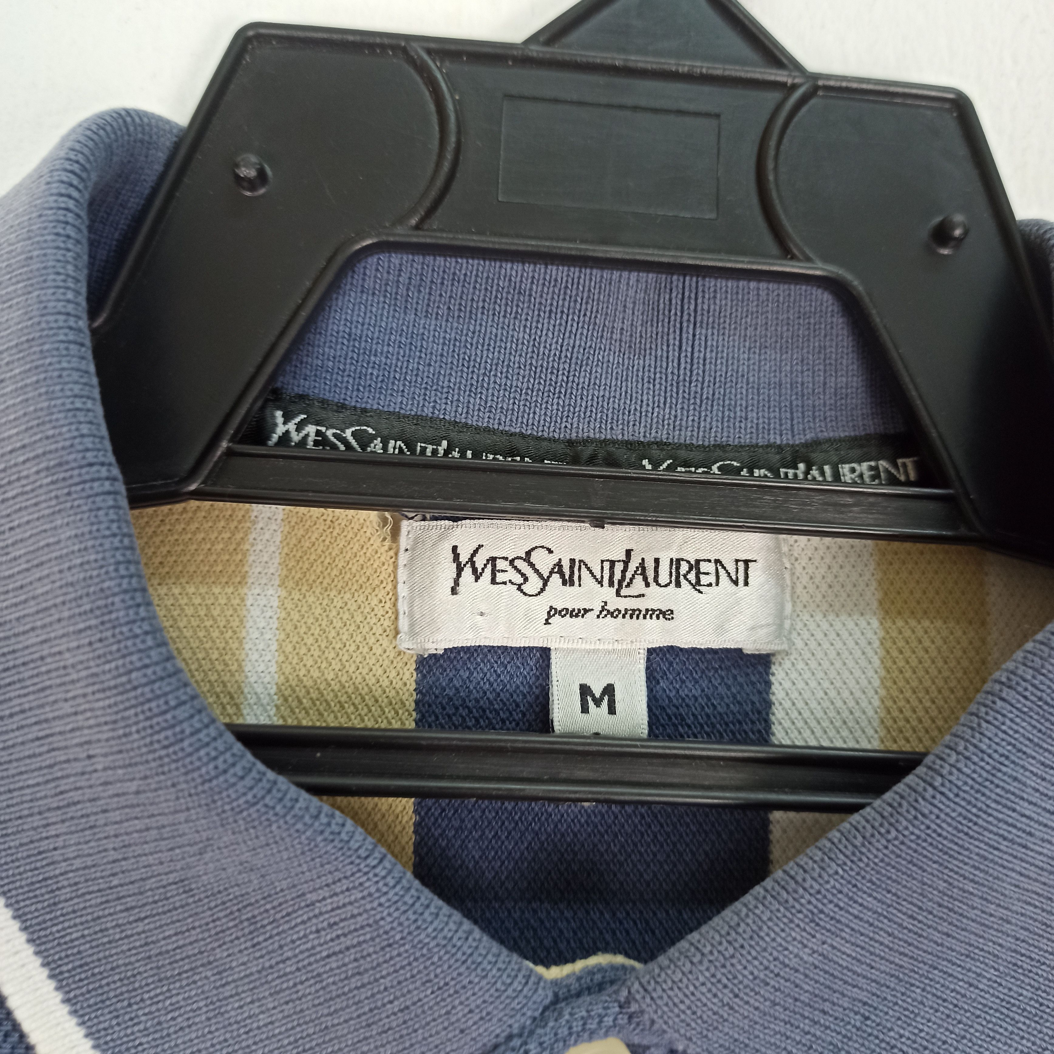 Vintage Vintage Yves Saint Laurent Long Sleeve Polo Size US M / EU 48-50 / 2 - 8 Thumbnail