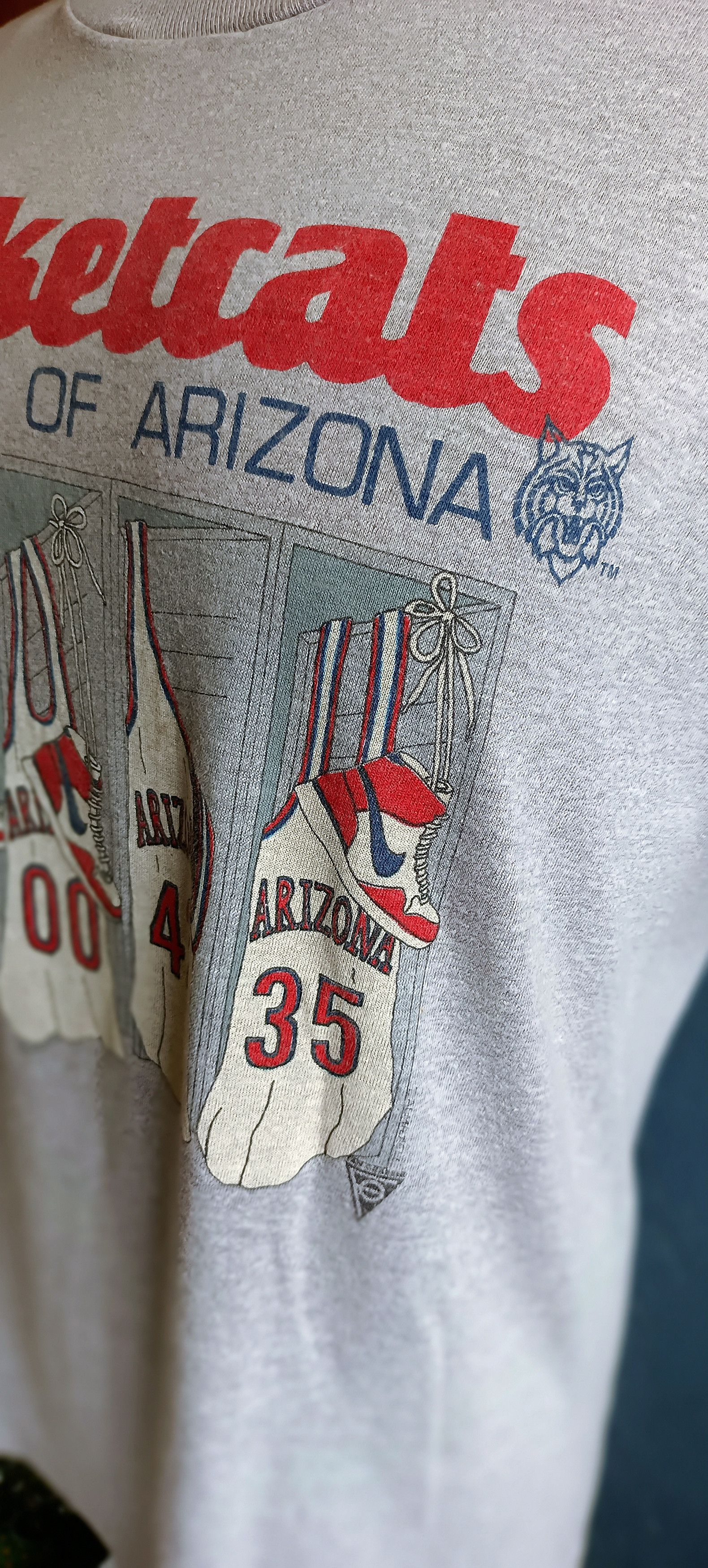 NBA Vintage 90s 🔥Basketcats University Of Arizona Basketball Size US XL / EU 56 / 4 - 3 Thumbnail