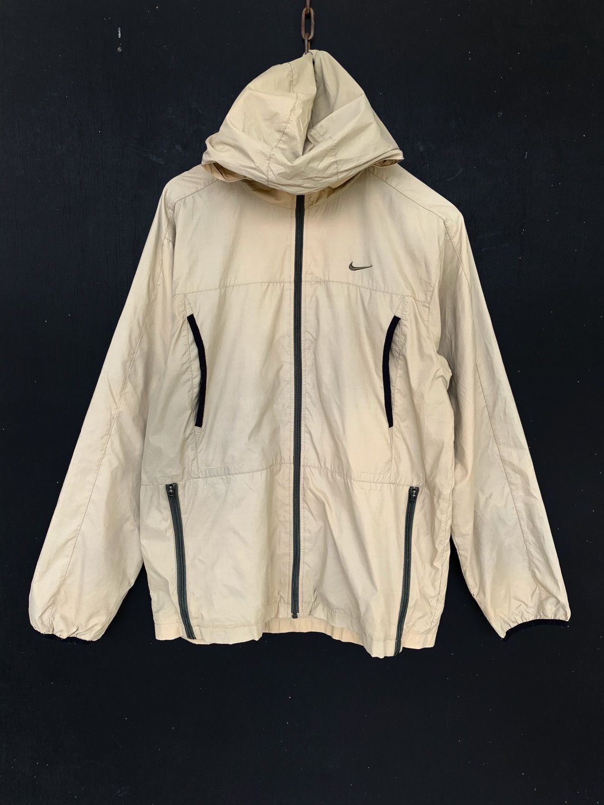 Nike Vintage Nike Zipper Hoodie Windbreaker. Size US L / EU 52-54 / 3 - 1 Thumbnail