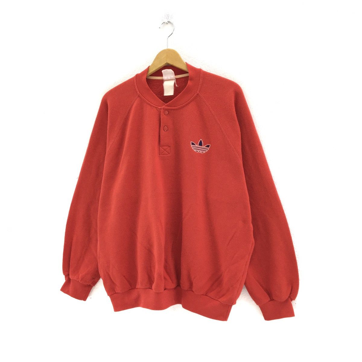 Adidas Vintage 90s Adidas Half Button Sweatshirt Size US XL / EU 56 / 4 - 2 Thumbnail