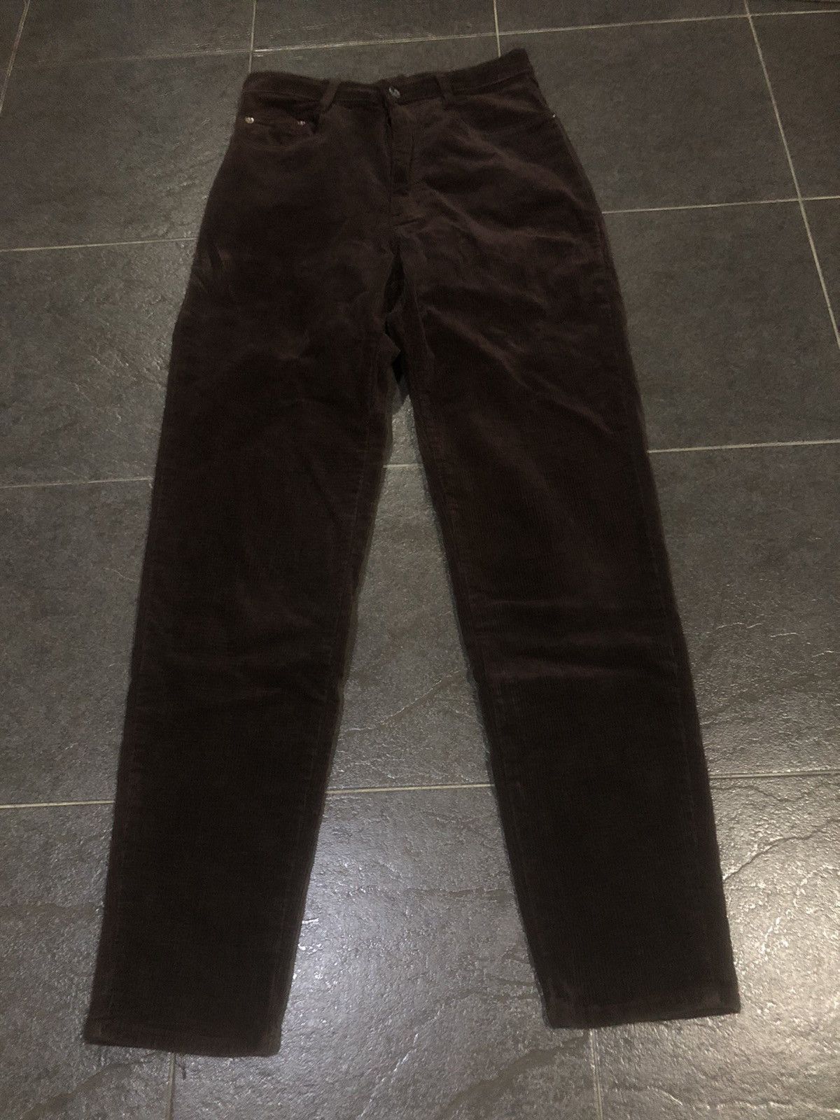 image of Issey Miyake Investment Corduroy Denim in Brown, Men's (Size 26)