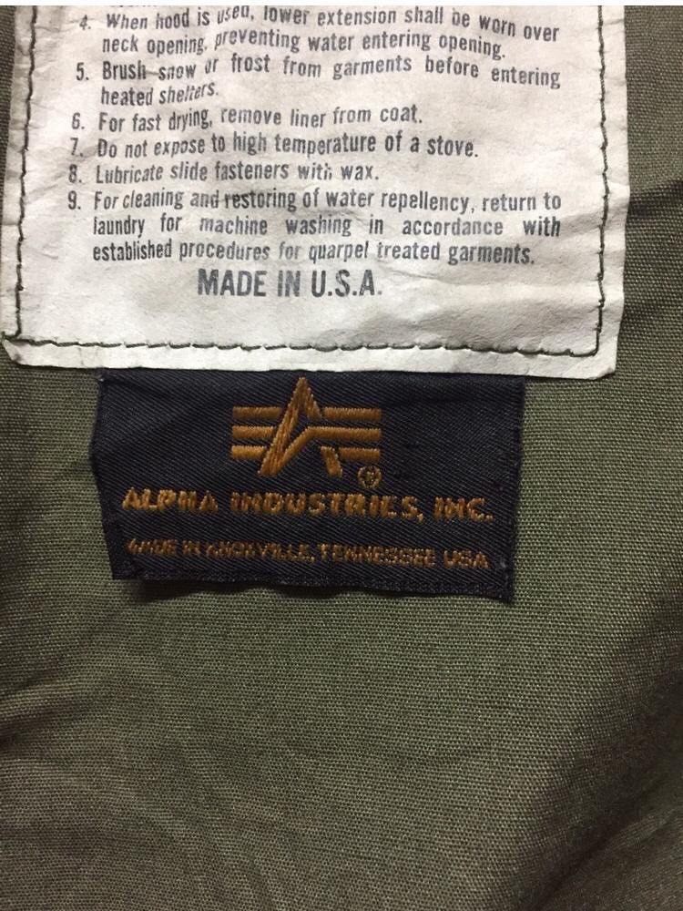 Alpha Industries GREEN ARMY COAT/COLD WEATHER/MAN 'S FIELD USA Size US S / EU 44-46 / 1 - 14 Thumbnail