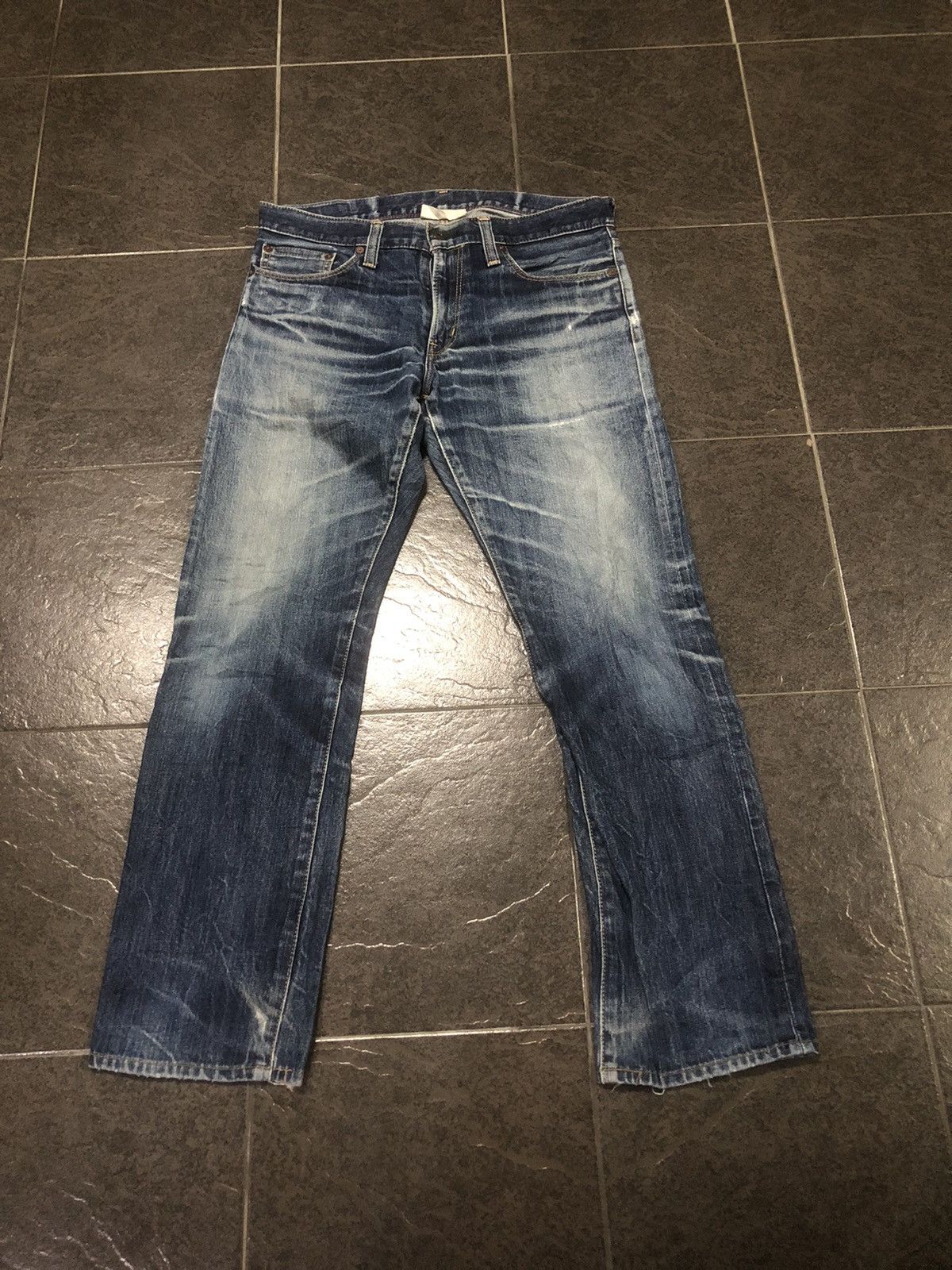 image of Back Number Nicely Aging Faded Denim in Washed Blue, Men's (Size 34)