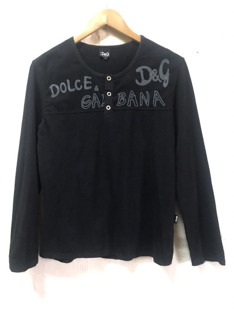 Dolce & Gabbana Longsleeve neck buttons tee. Size US L / EU 52-54 / 3 - 1 Thumbnail