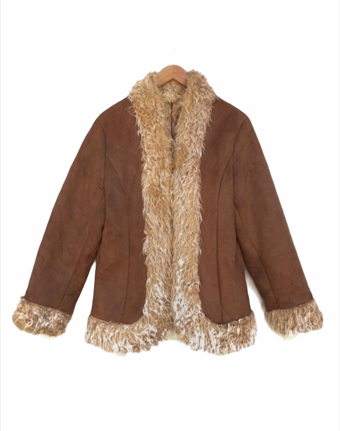 Japanese Brand 🔥Heart Brand Faux Sherling Lining Suede Waiscoat Size M / US 6-8 / IT 42-44 - 1 Thumbnail
