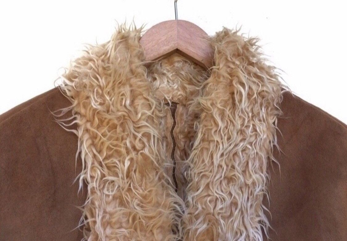 Japanese Brand 🔥Heart Brand Faux Sherling Lining Suede Waiscoat Size M / US 6-8 / IT 42-44 - 3 Thumbnail