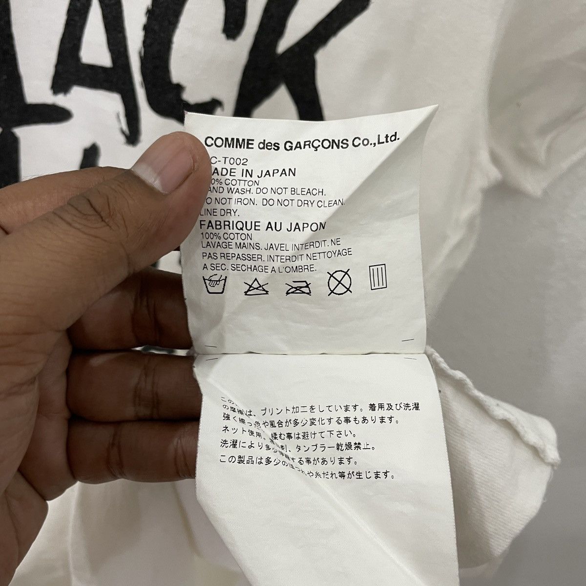 CDG by Comme des Garcons Vintage Black Comme Des Garcons Tee Size XS / US 0-2 / IT 36-38 - 5 Thumbnail