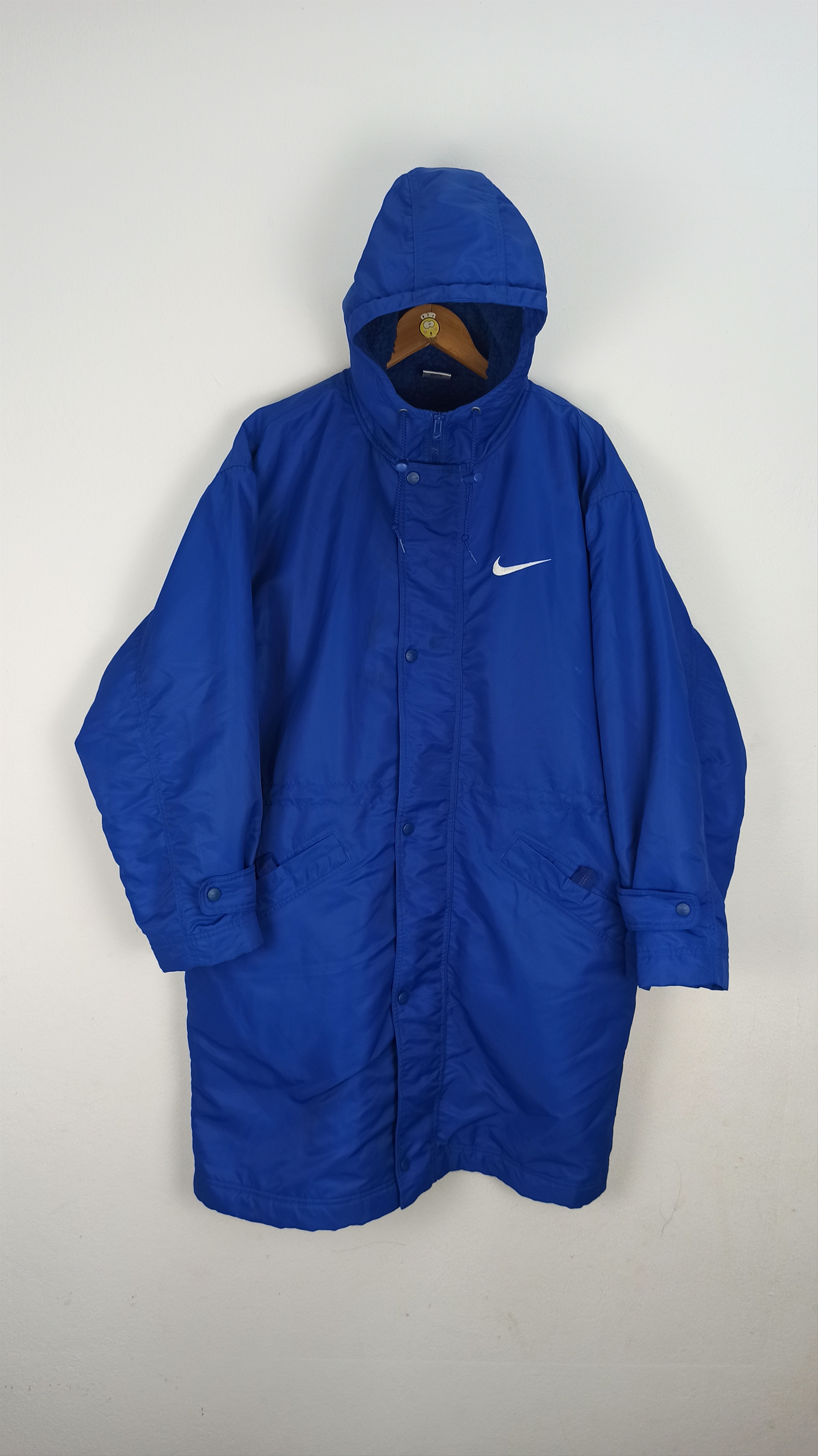 Nike Rare🔥 Nike 90's Big Logo Center Long Winter Jacket Size US L / EU 52-54 / 3 - 2 Thumbnail