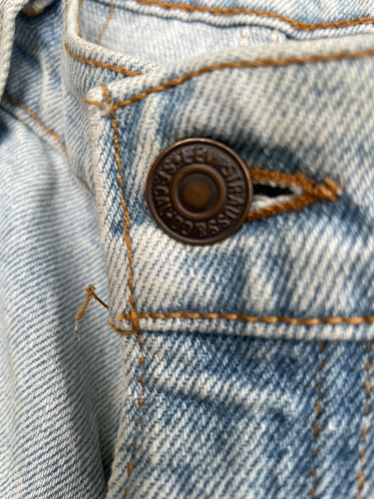 Levi's × Vintage Vintage 1995 Levis 555 Aging Faded Stone Wash Size US 37 - 18 Thumbnail
