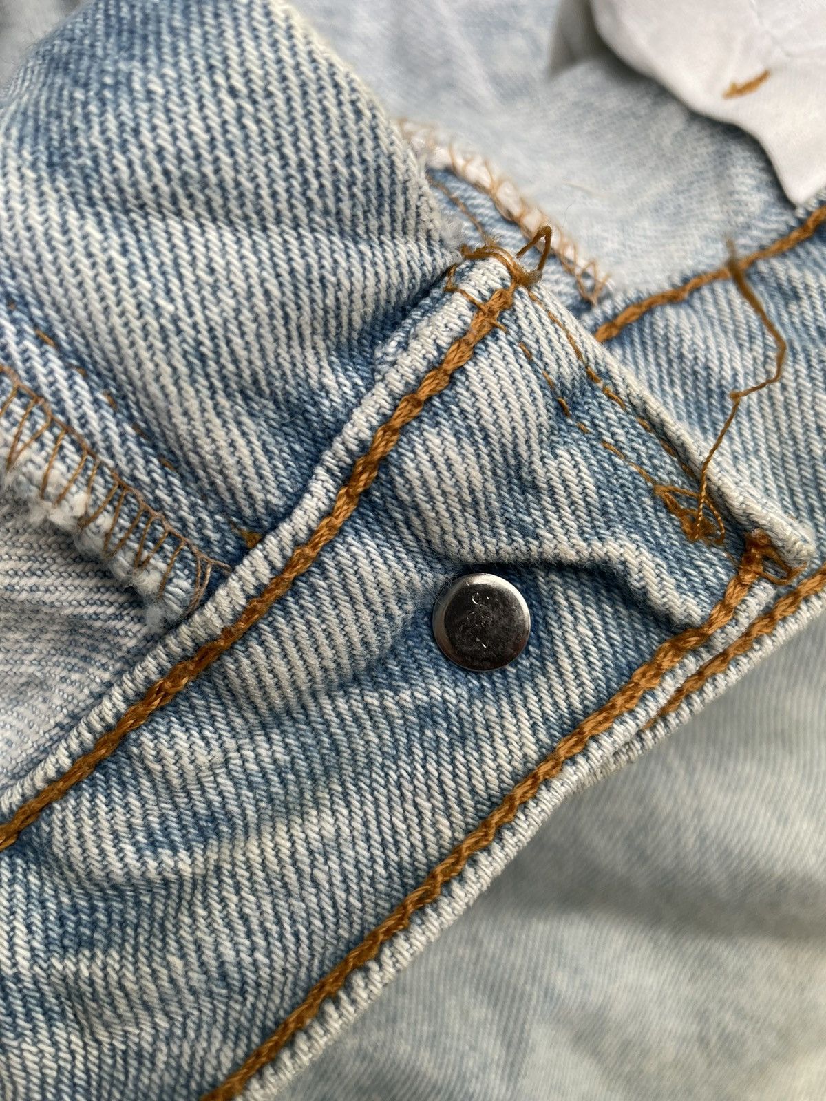 Levi's × Vintage Vintage 1995 Levis 555 Aging Faded Stone Wash Size US 37 - 17 Thumbnail