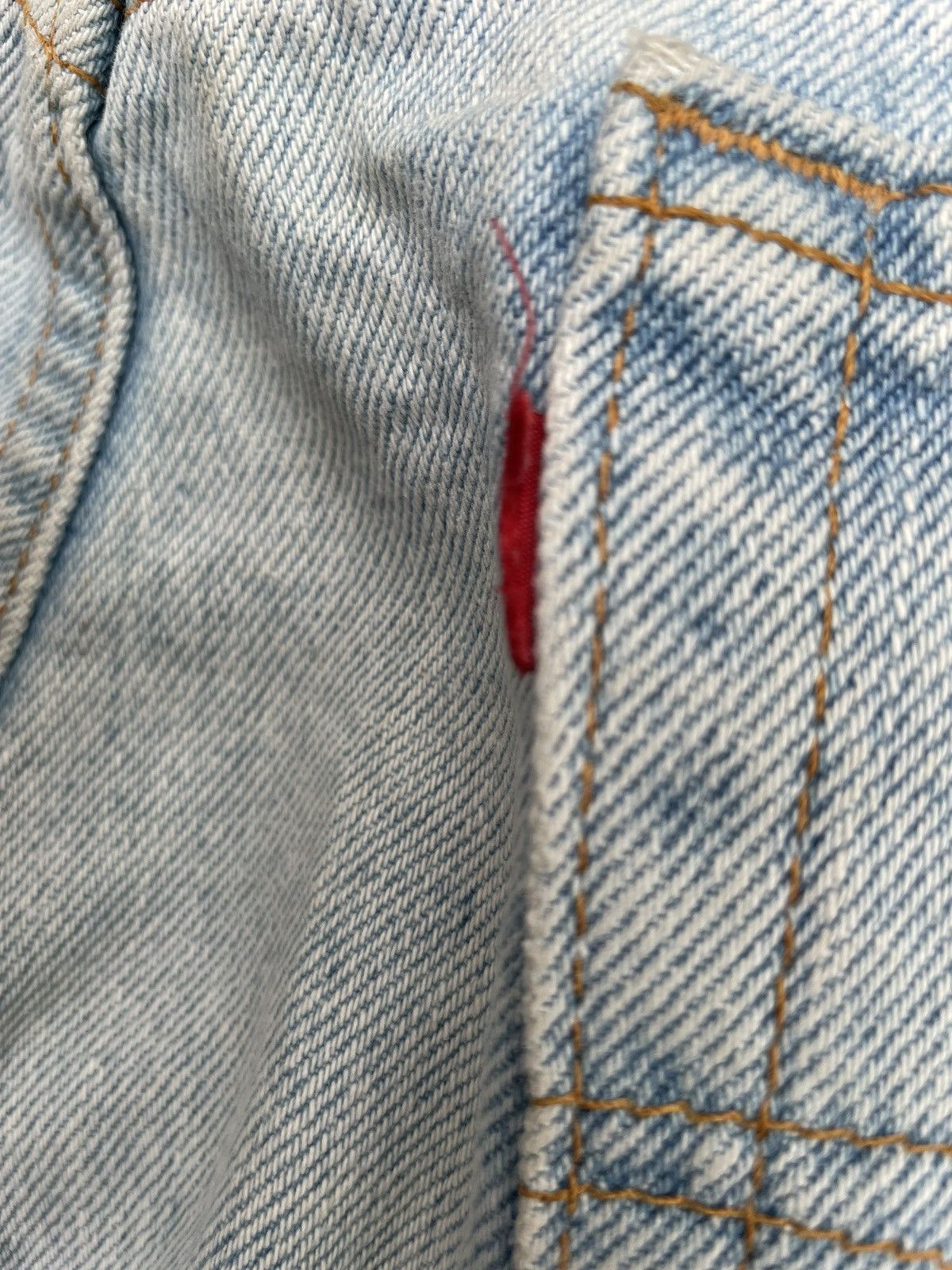 Levi's × Vintage Vintage 1995 Levis 555 Aging Faded Stone Wash Size US 37 - 14 Thumbnail