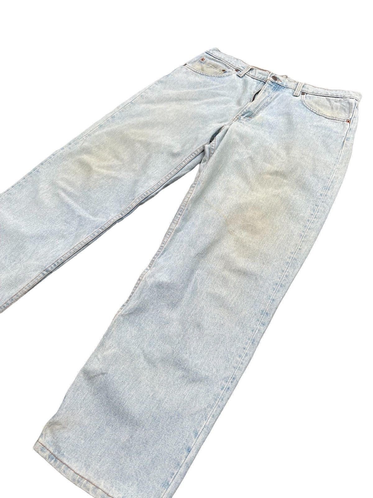 Levi's × Vintage Vintage 1995 Levis 555 Aging Faded Stone Wash Size US 37 - 3 Thumbnail