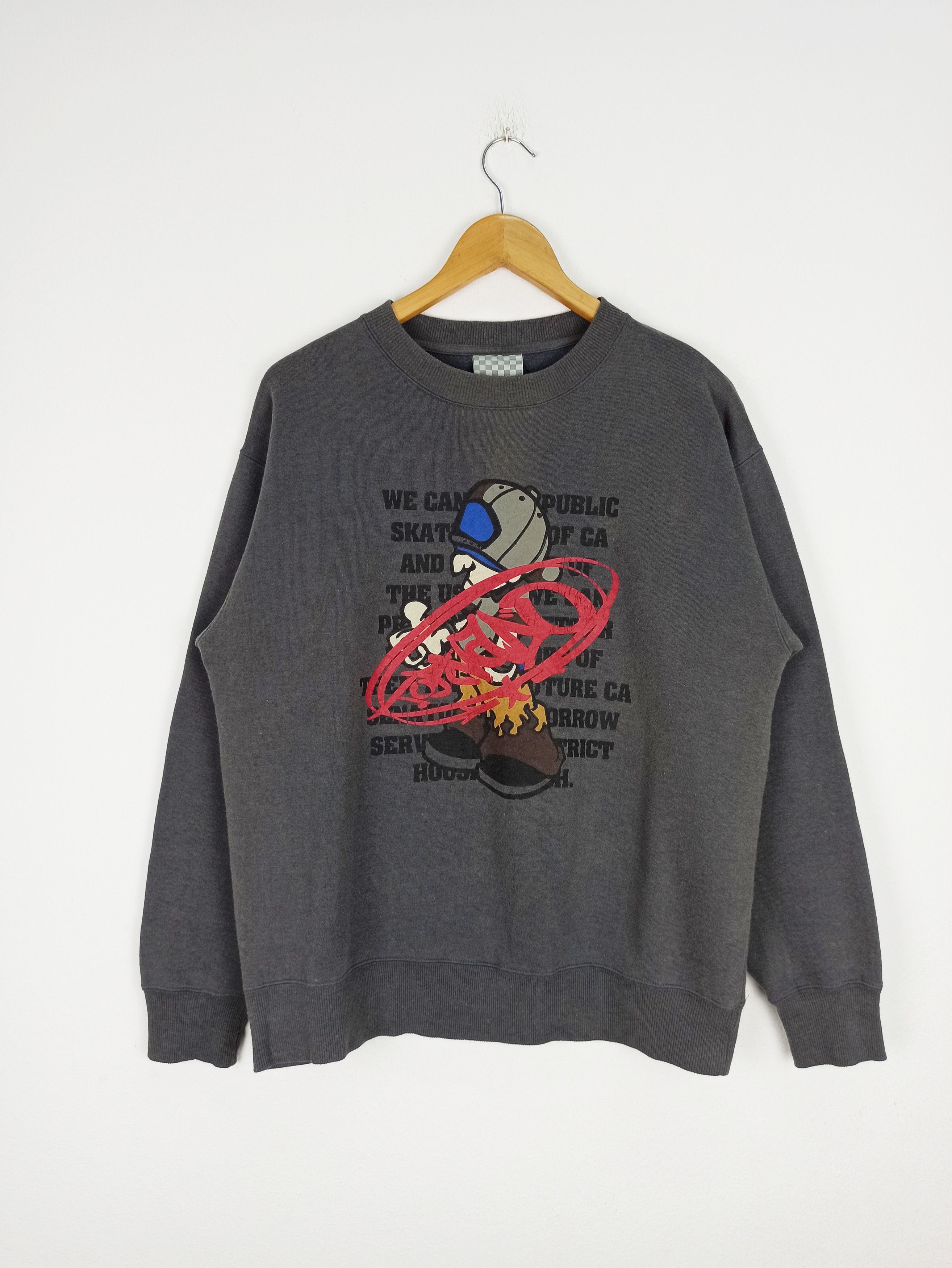 Japanese Brand RARE OBLO DESIGN Skate Sweatshirts Jumper Crewneck (c46) Size US L / EU 52-54 / 3 - 1 Thumbnail