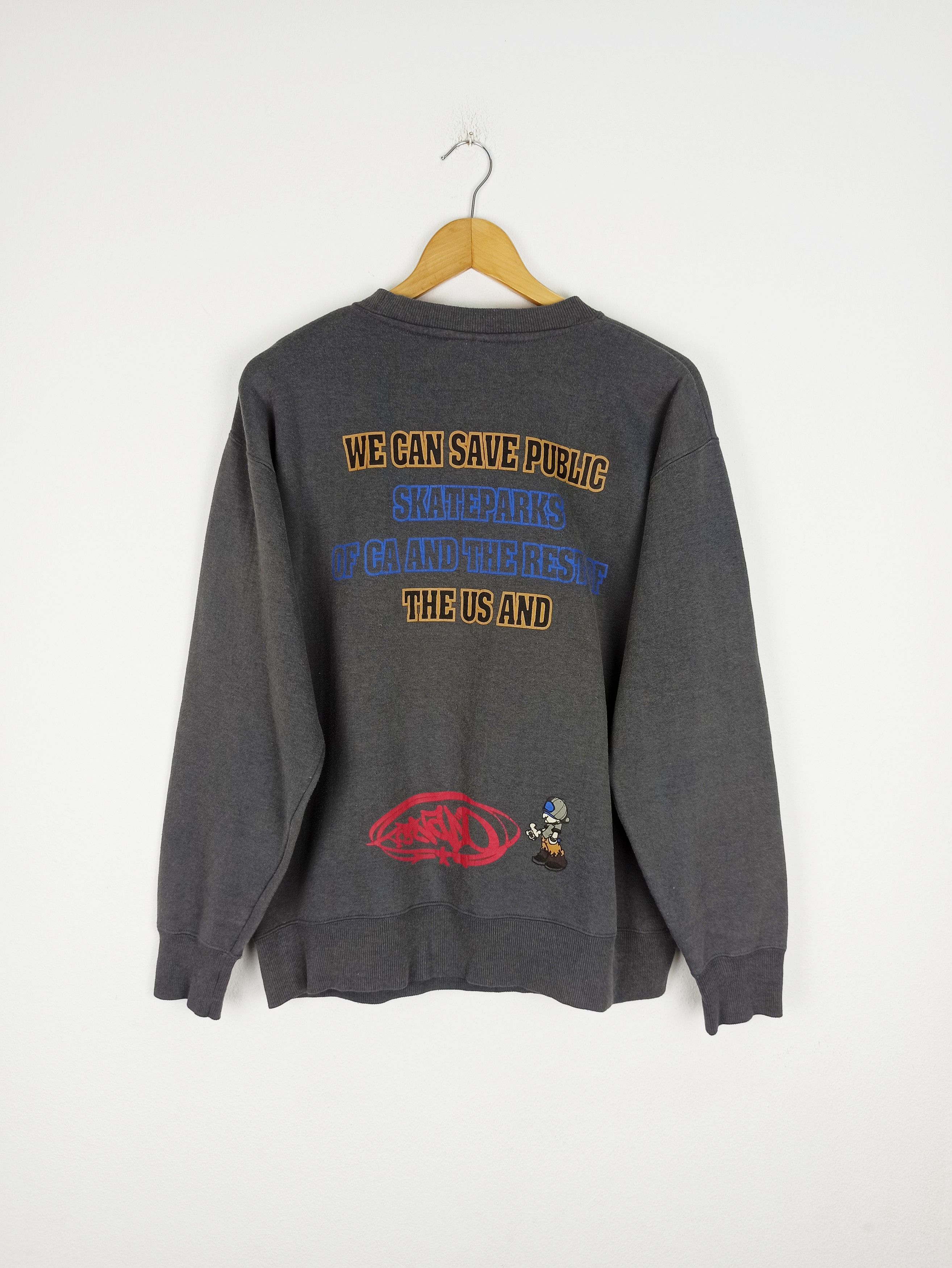 Japanese Brand RARE OBLO DESIGN Skate Sweatshirts Jumper Crewneck (c46) Size US L / EU 52-54 / 3 - 3 Thumbnail