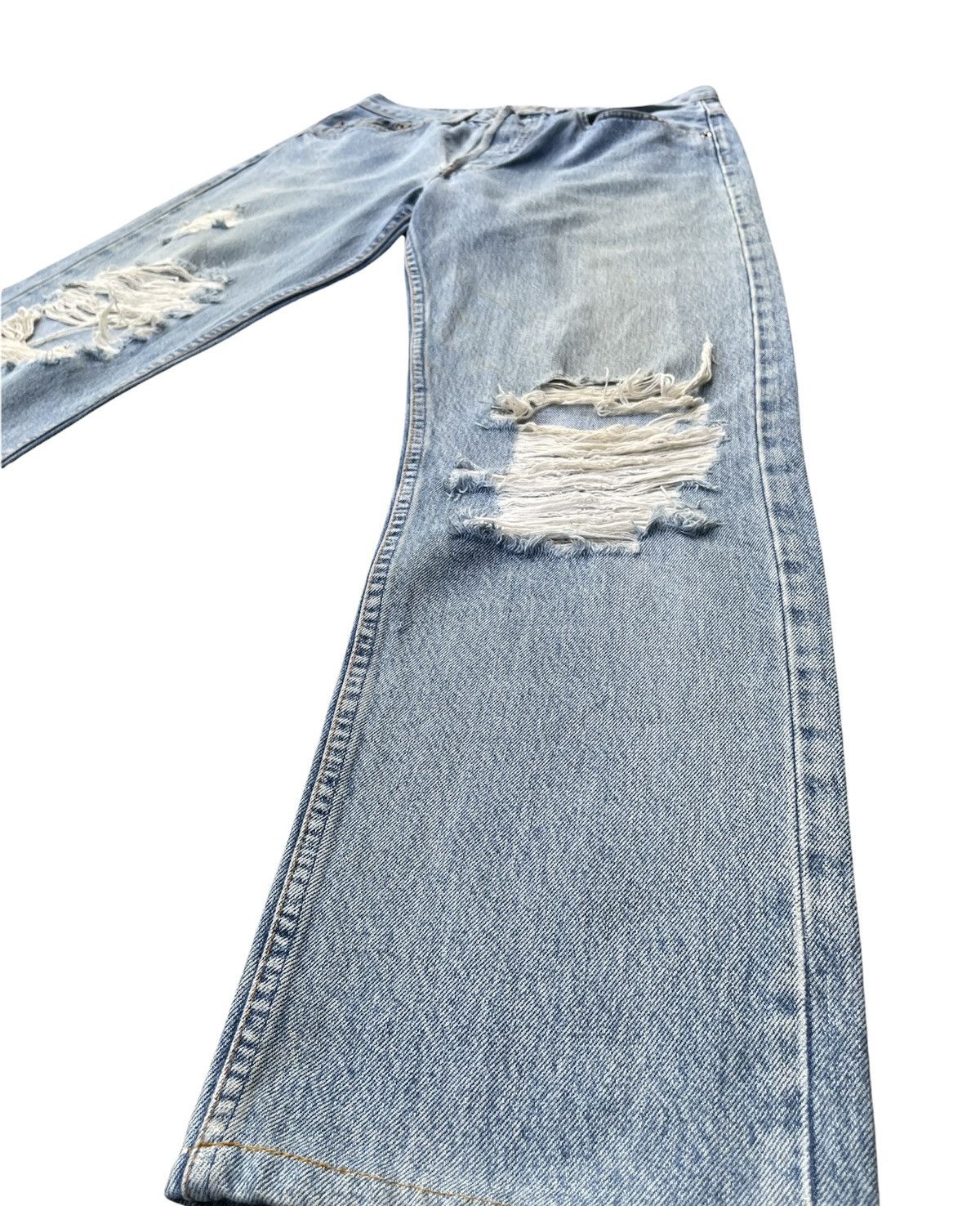 Levi's Levis 501 e Canada Aging Faded Distressed Denim Size US 31 - 3 Thumbnail