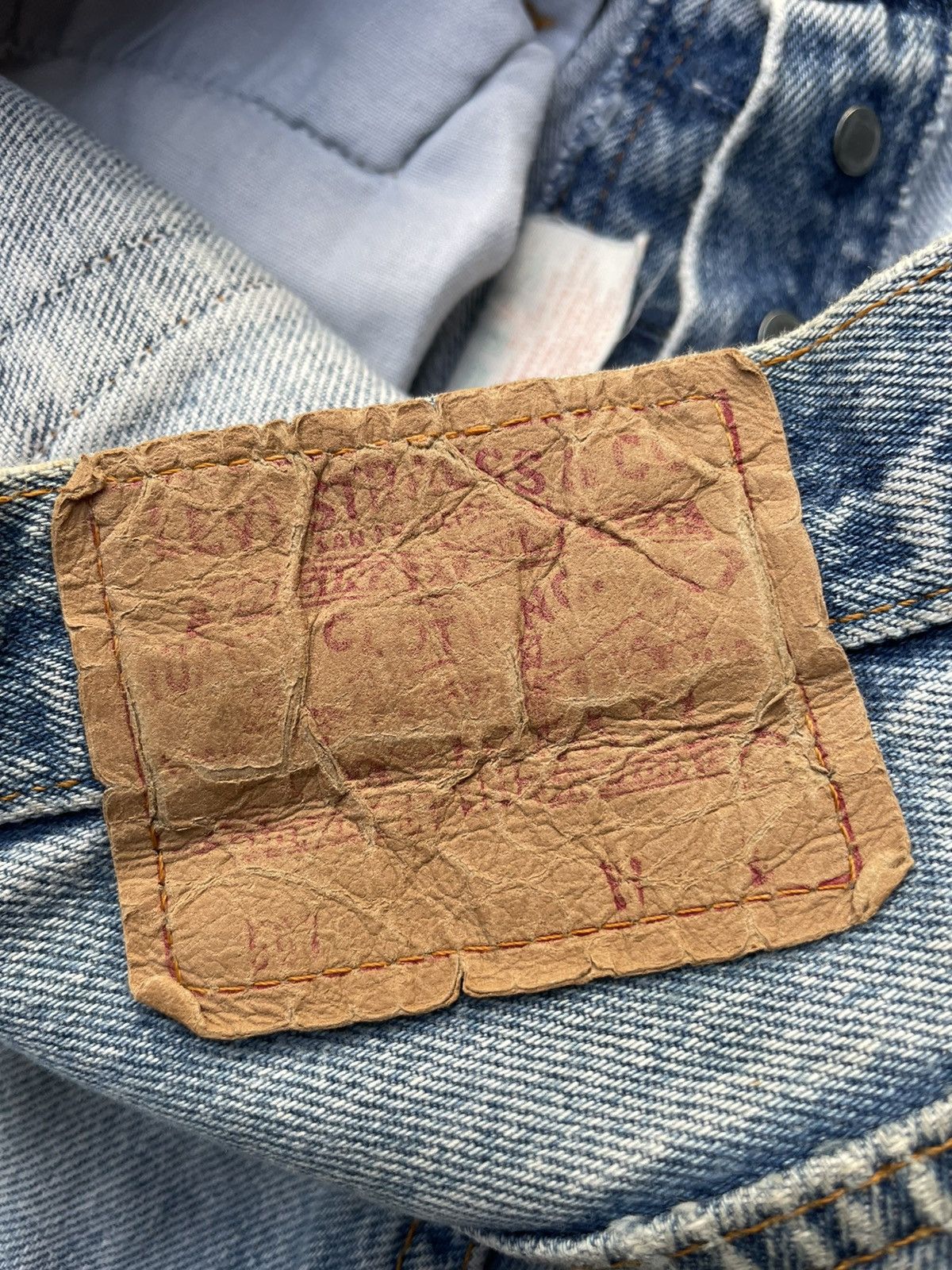 Levi's Levis 501 e Canada Aging Faded Distressed Denim Size US 31 - 11 Thumbnail