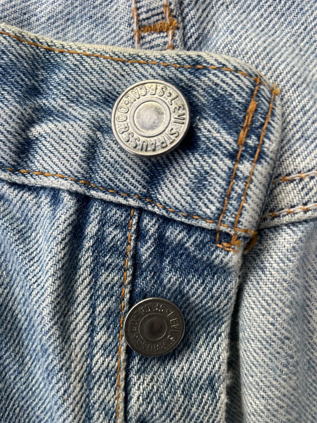 Levi's Levis 501 e Canada Aging Faded Distressed Denim Size US 31 - 19 Thumbnail
